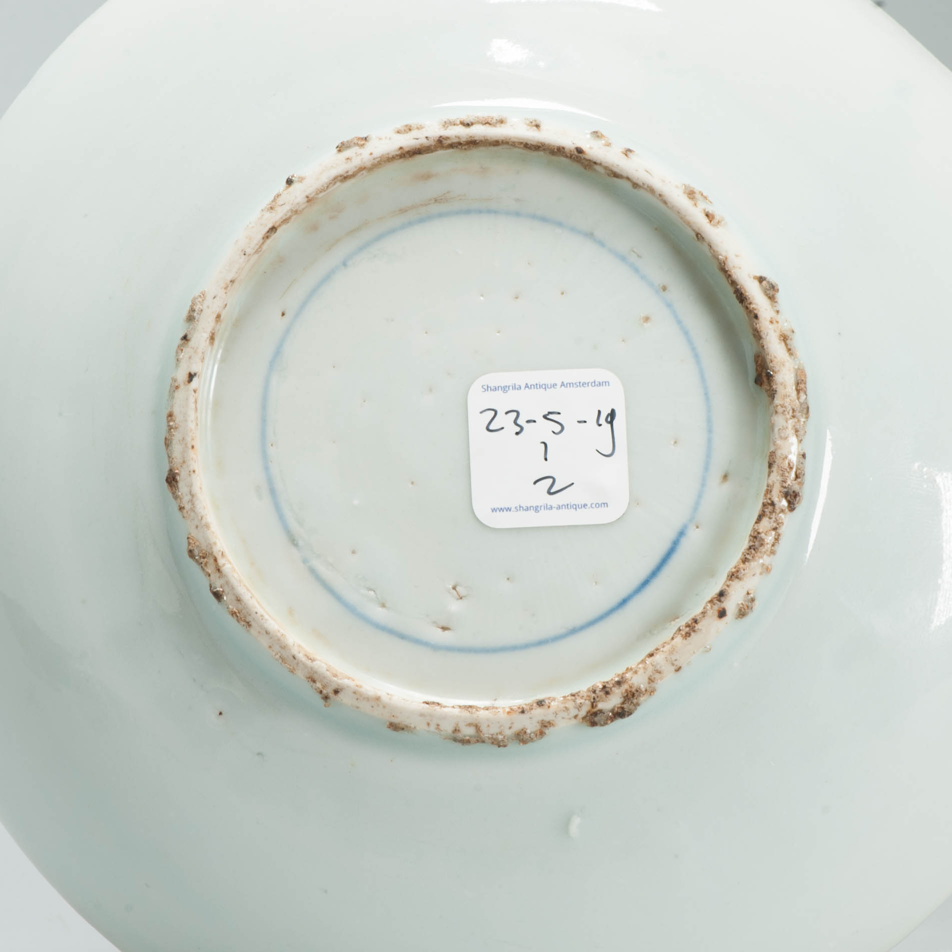 Antique Chinese Ming Kosometsuke Porcelain Plate Blue White Cranes Pine 17th C - Image 2