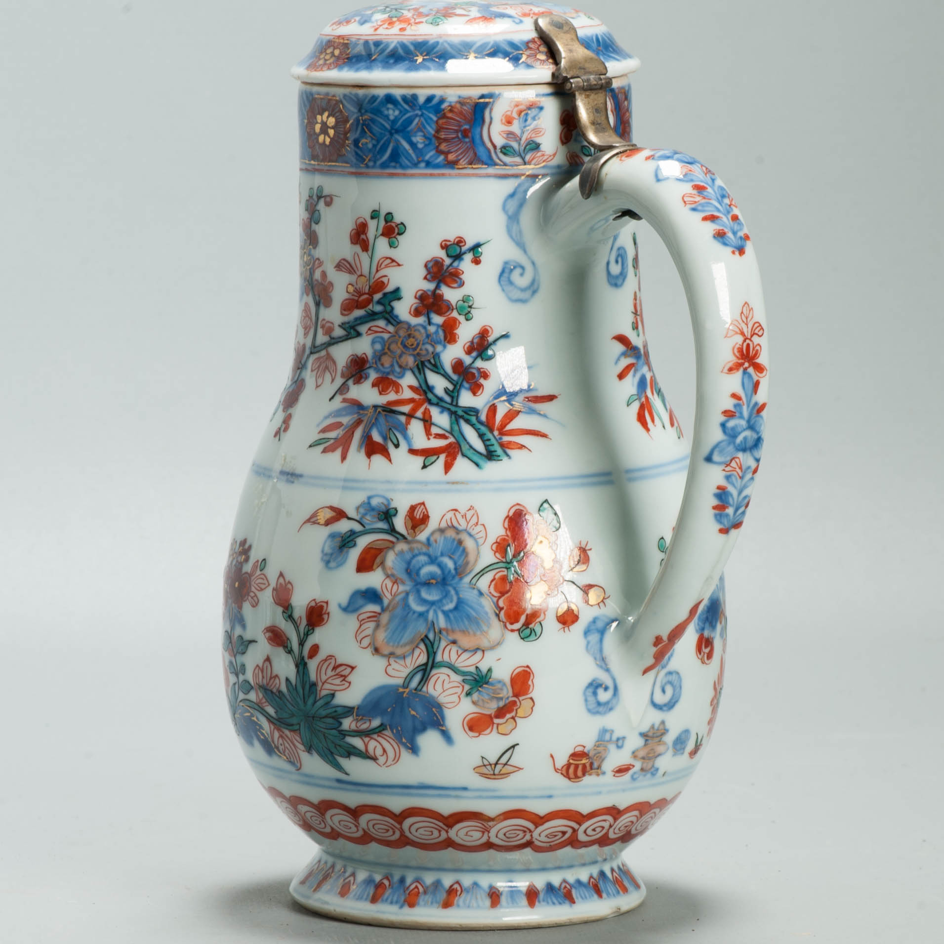 Antique Kangxi Qing Chinese Porcelain Ewer / Jug European added Decoration - Image 8