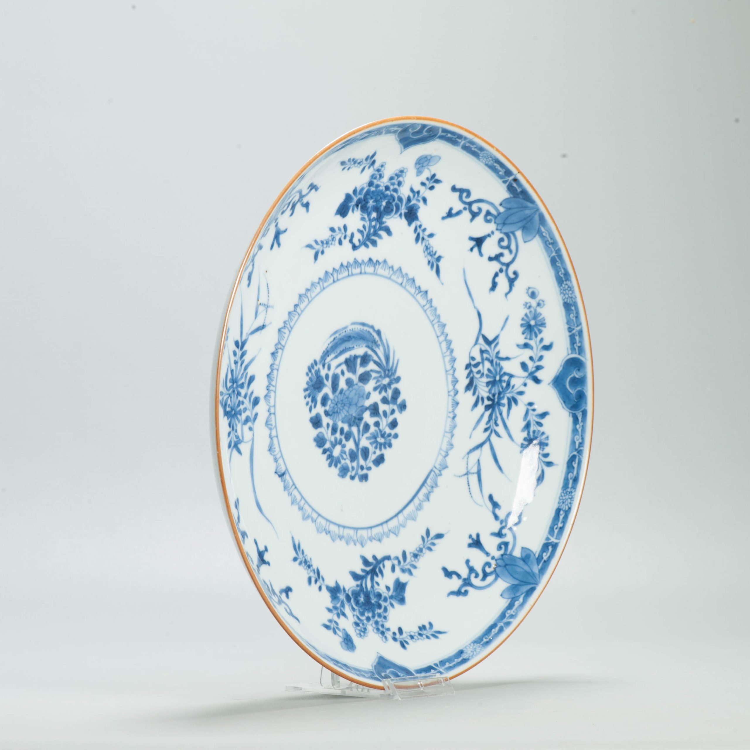 Top Level Antique Chinese Kangxi Blue & White Porcelain Large Dish - 图片 3