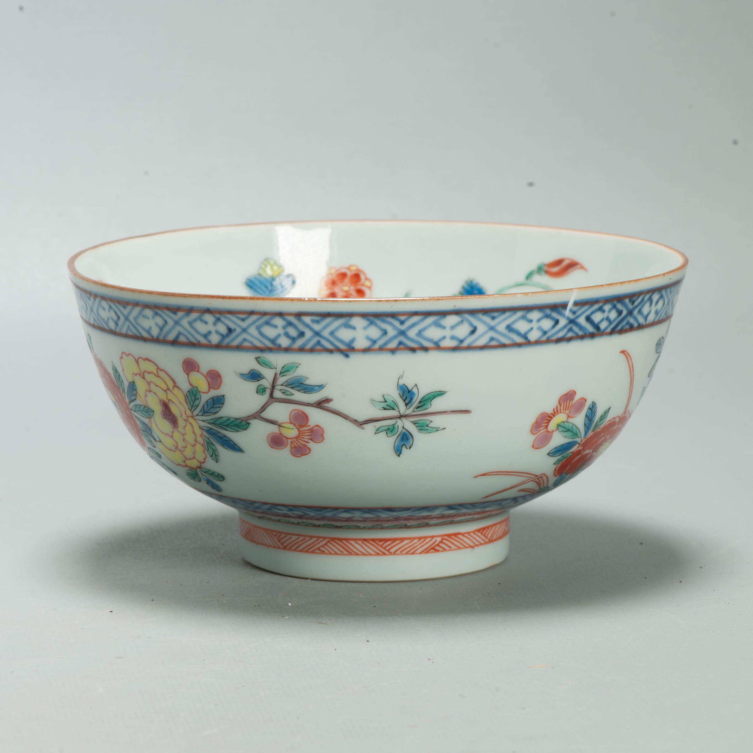 Antique Kangxi Qing Chinese Porcelain Famille Rose Bowl European added Decoration - 图片 23