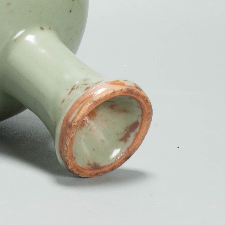 Antique Chinese Yuan or Ming period Celadon Longquan Stem Cup Ming - Image 13