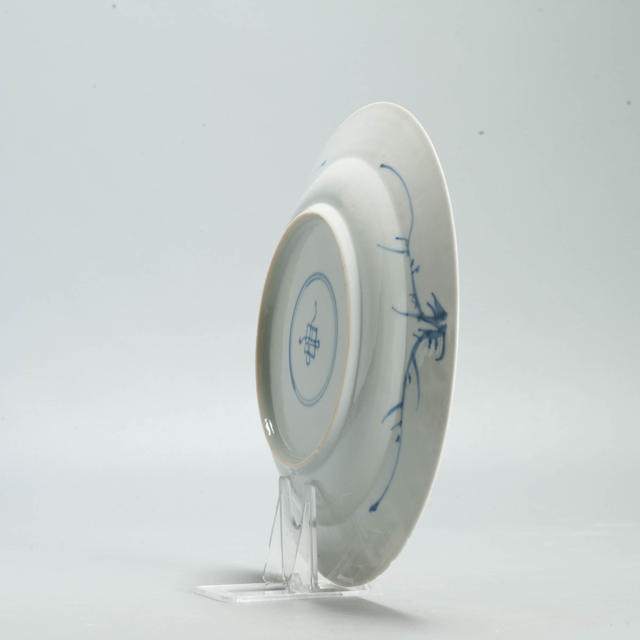 Antique Chinese Kangxi Blue & White Porcelain Dish Ducks Flying c.1700 - 图片 6