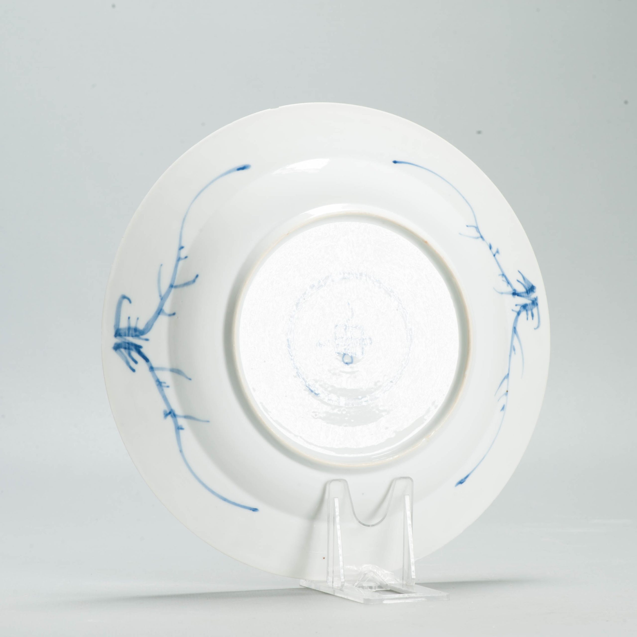 Antique Chinese Kangxi Blue & White Porcelain Dish Ducks Flying c.1700 - 图片 9