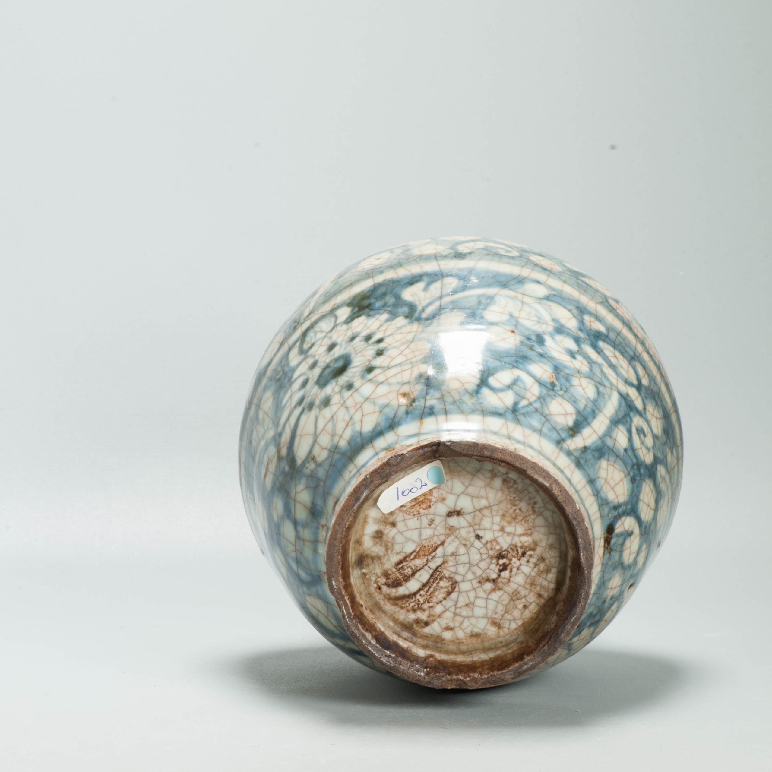 Antique Chinese Zhangzhou Swatow Blue White Porcelain Jar Ming 16th 17th Century - Image 7