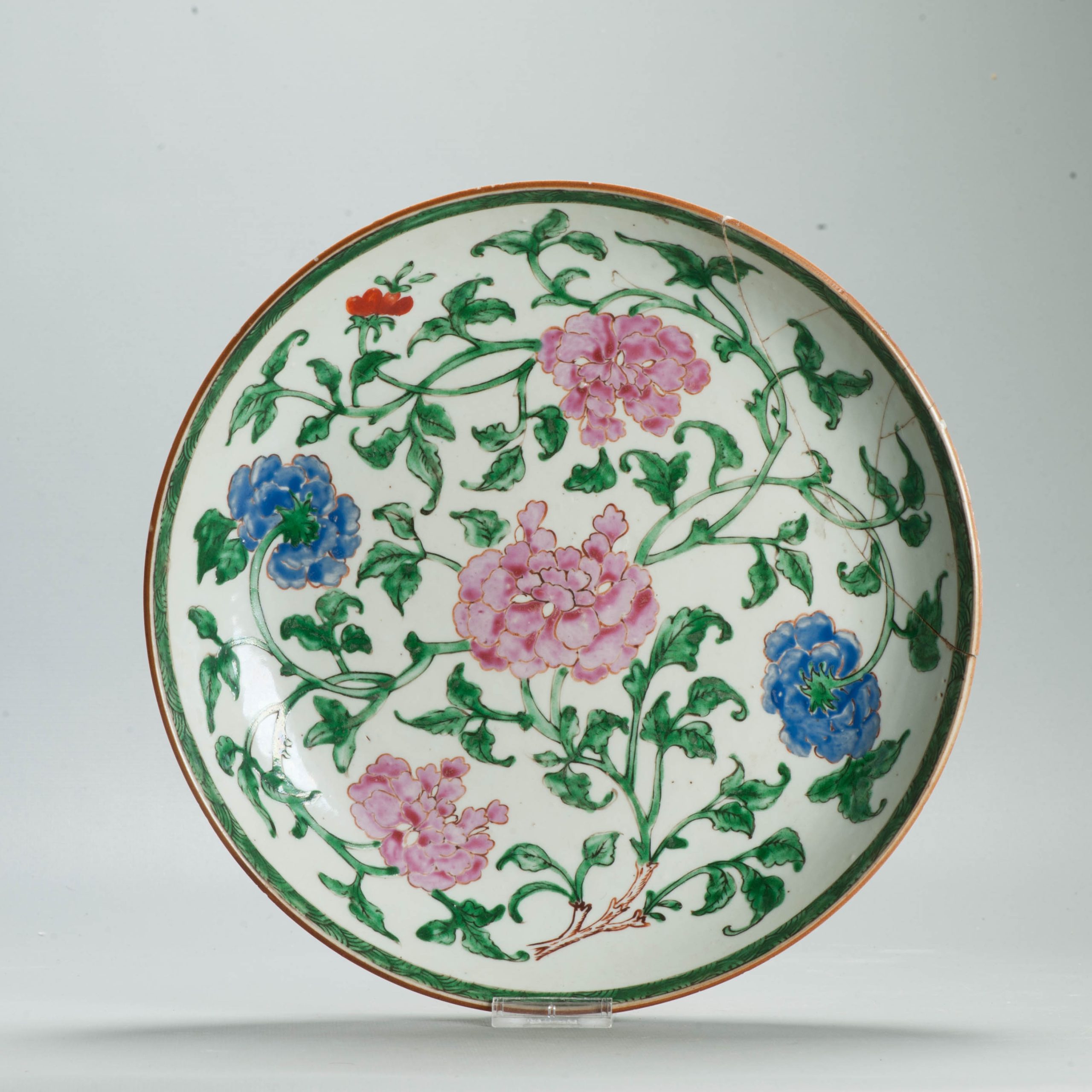 Antique 18C Qianlong period Chinese Porcelain SE Asia Famille Rose Plate - Image 14