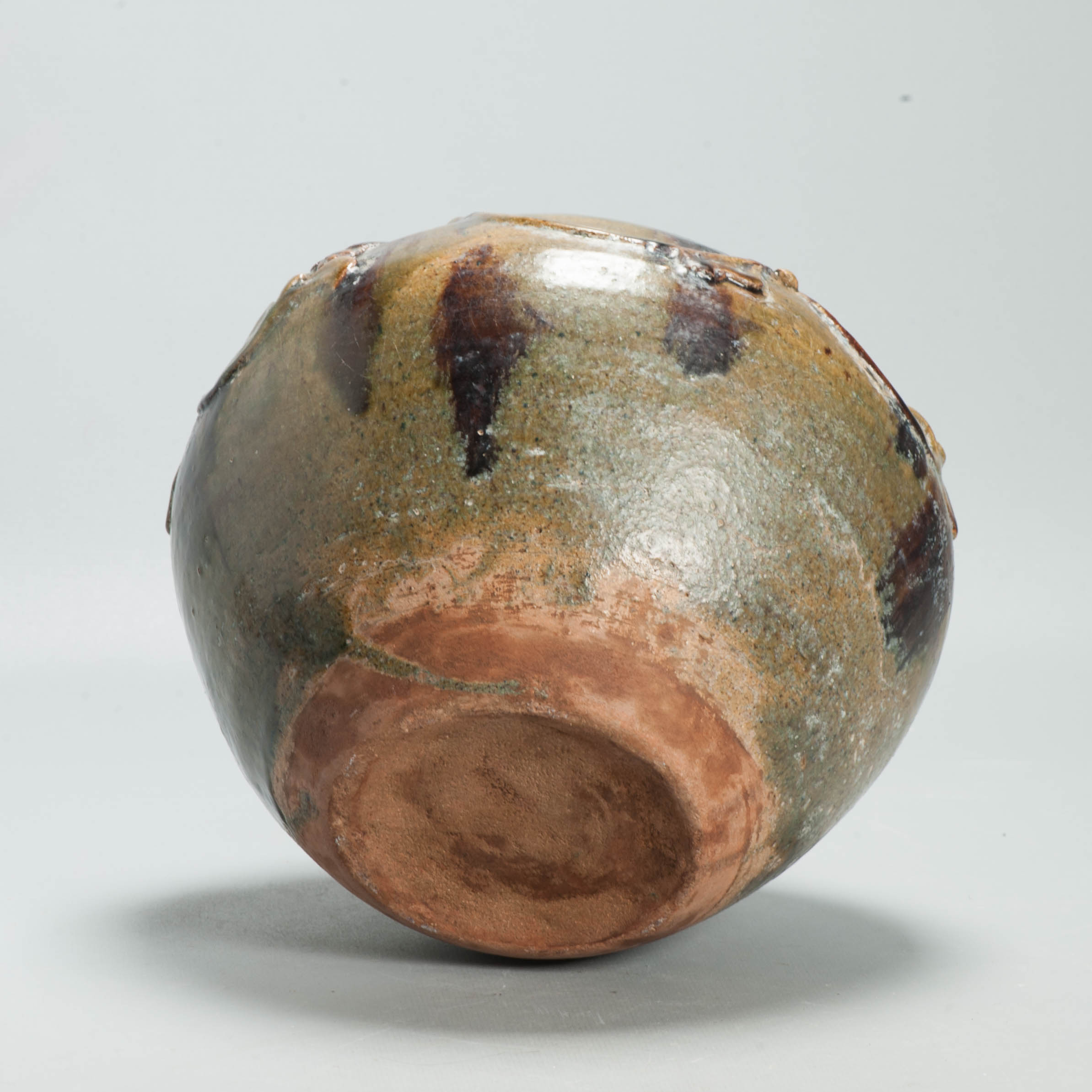 Antique Chinese Shiwan Stoneware Ming / Early Qing Tradecant Jar Pot - Image 3