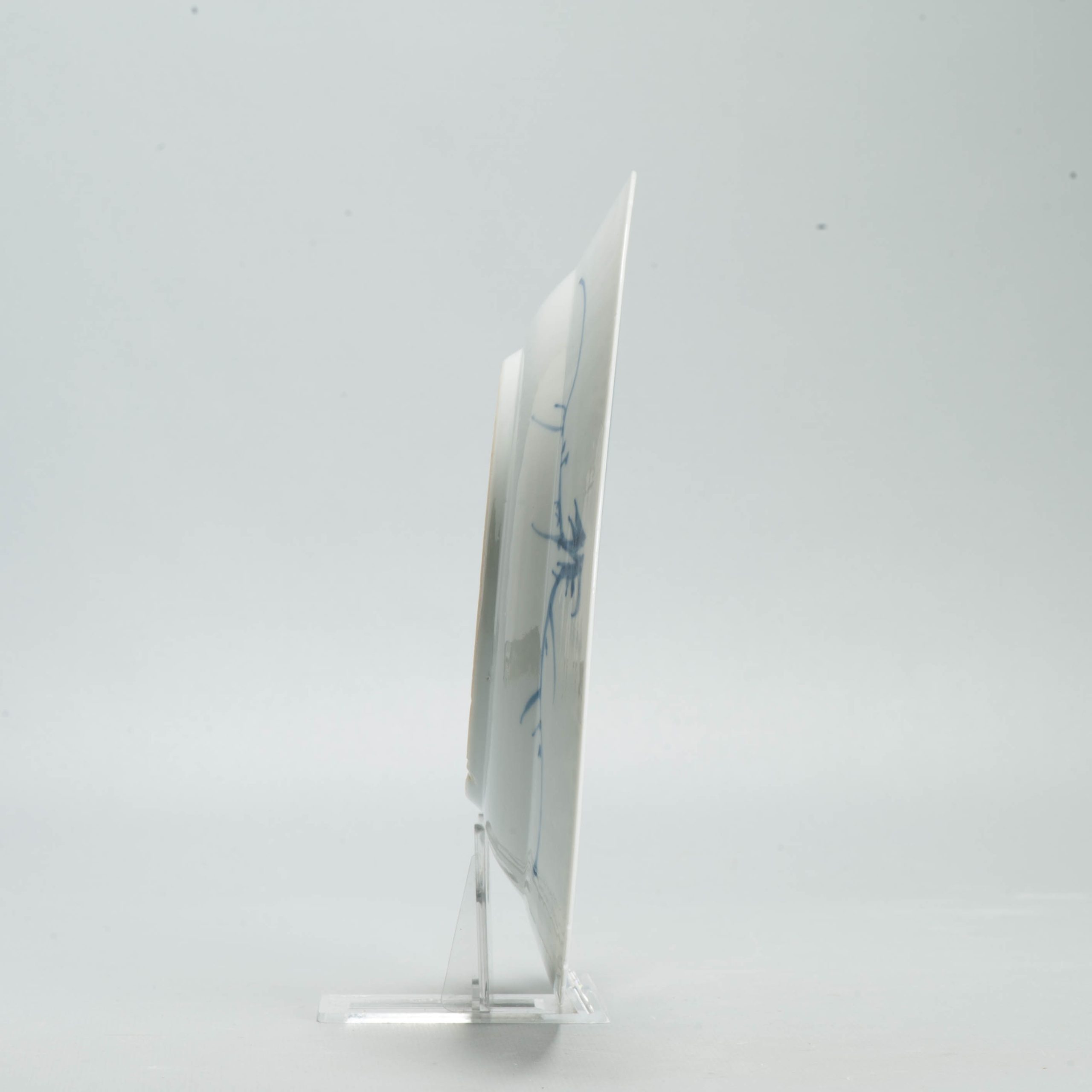 Antique Chinese Kangxi Blue & White Porcelain Dish Ducks Flying c.1700 - 图片 5