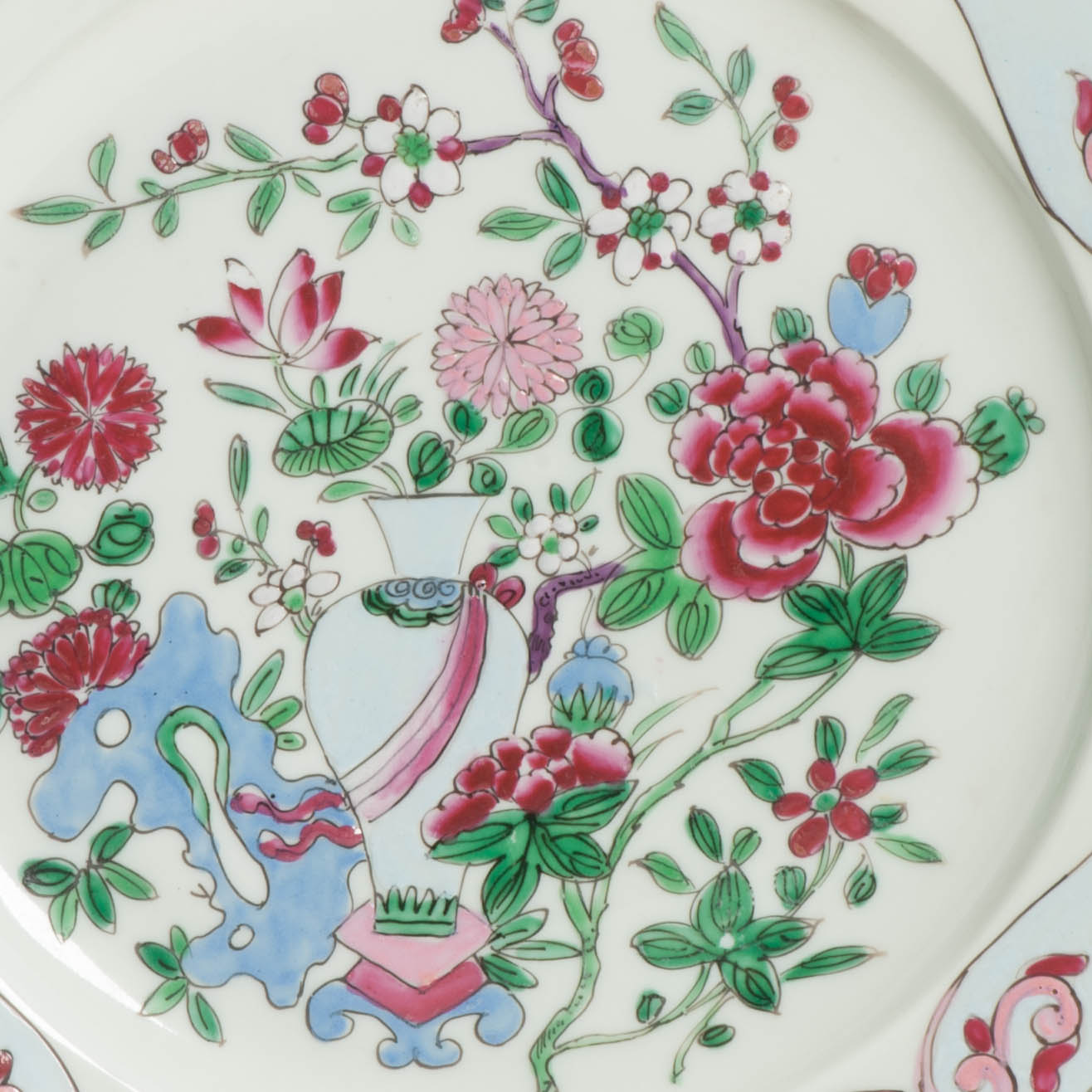 3 Antique Porcelain Plates Japanese Chinese & French Samson Famille Rose 18/19C - Image 11