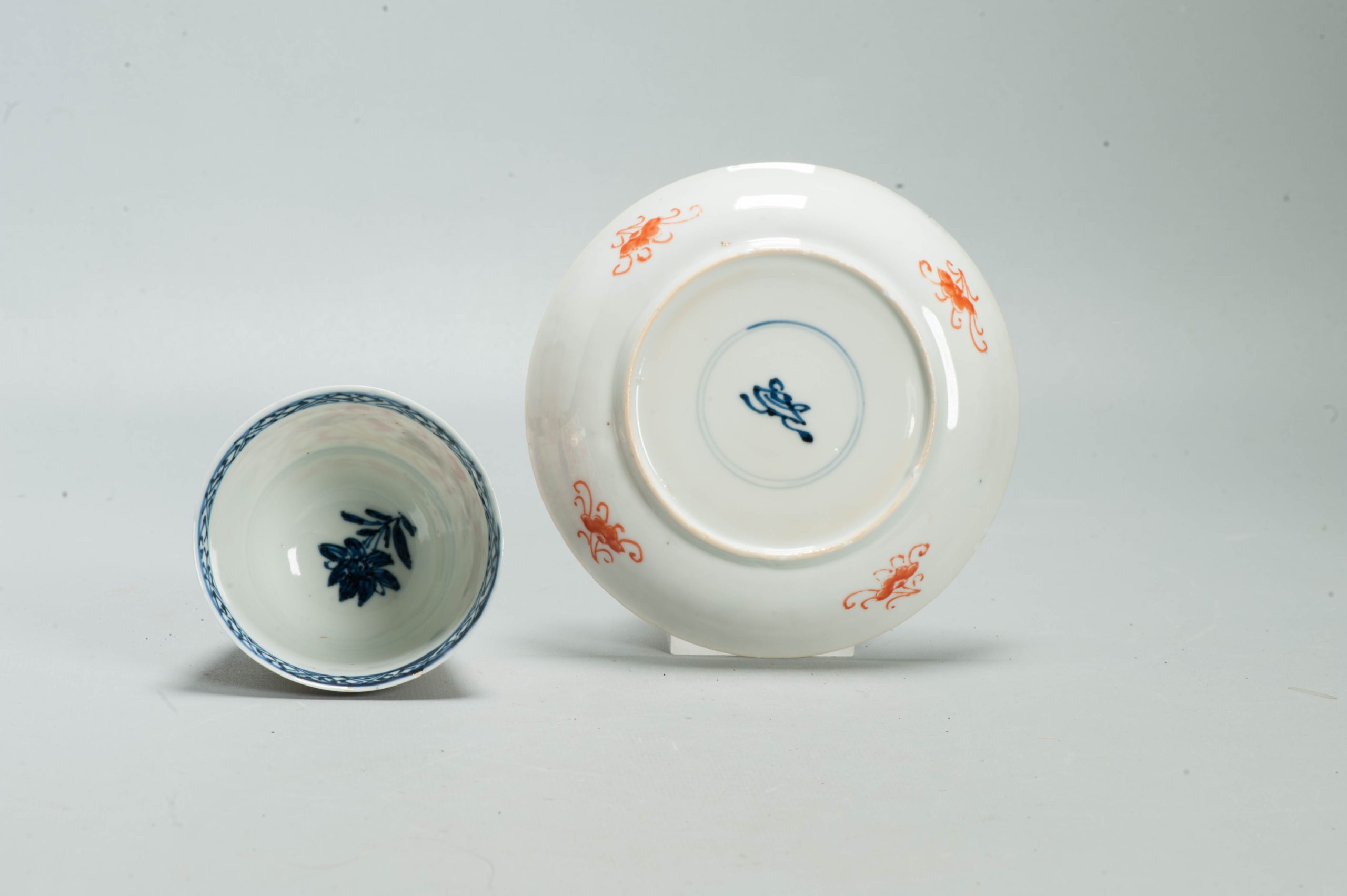 Antique Kangxi Qing Chinese Porcelain Haussmaler Decorated Chocolate Cup Germany - 图片 9