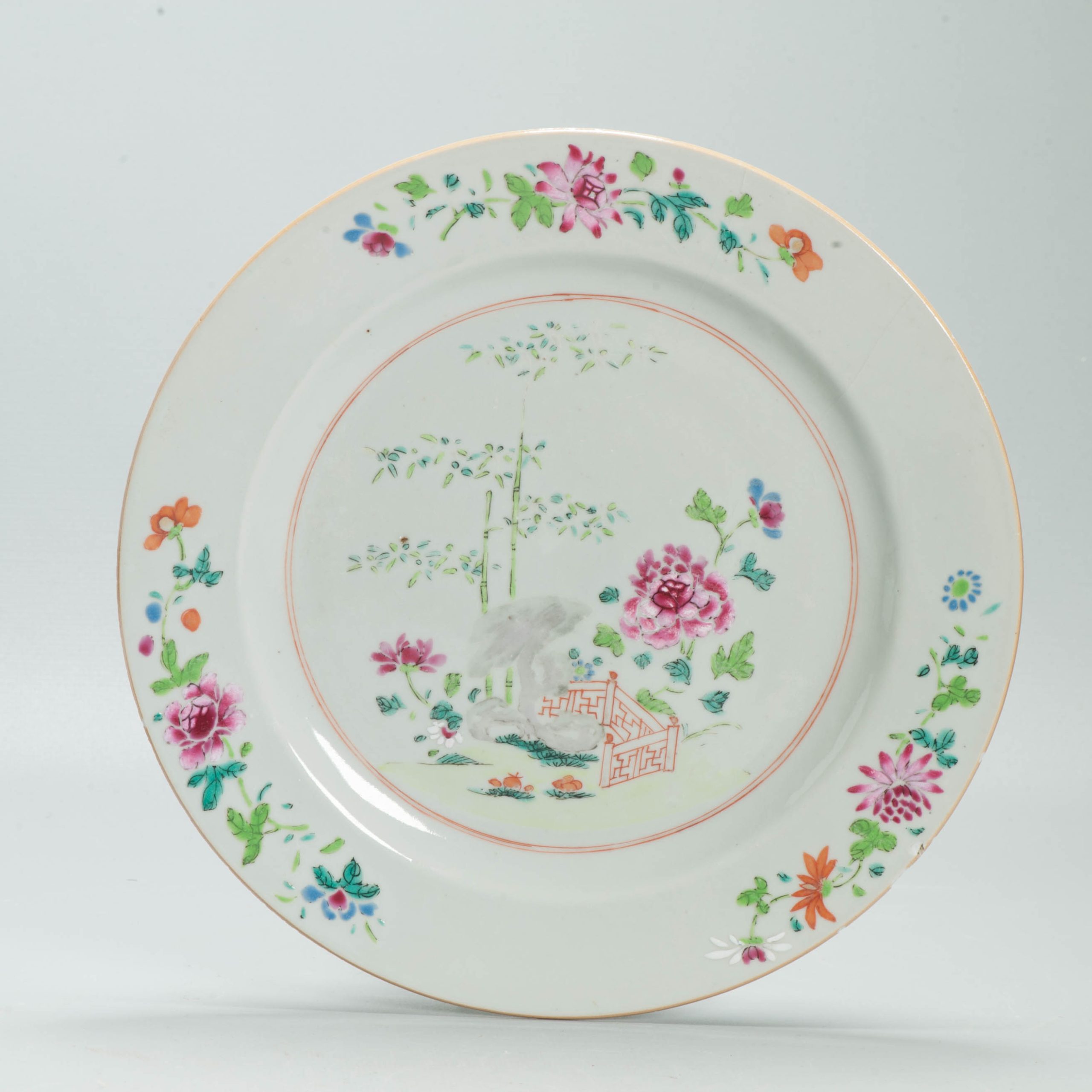 3 Antique Porcelain Plates Japanese Chinese & French Samson Famille Rose 18/19C - Image 16
