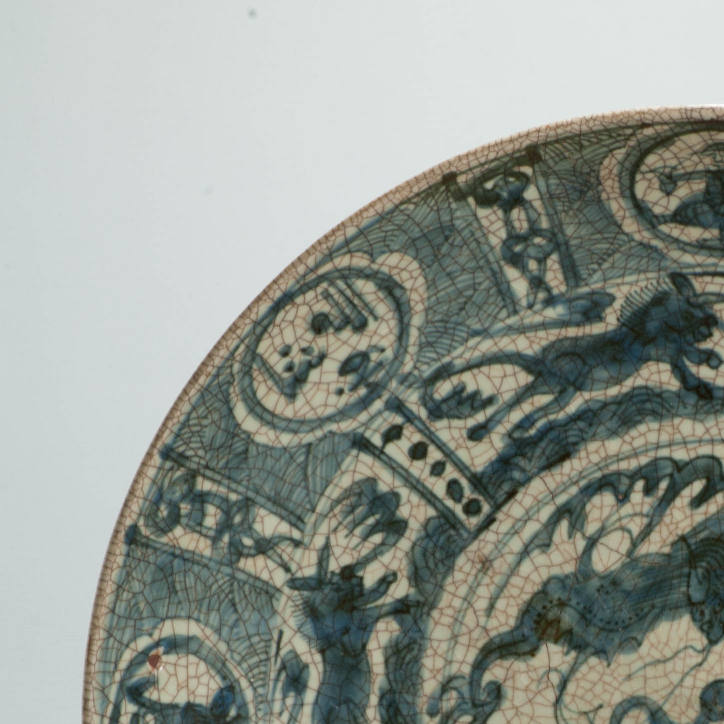 Antique Chinese 16/17C Chinese Porcelain Dish Swatow landscape Islamic Market - 图片 16