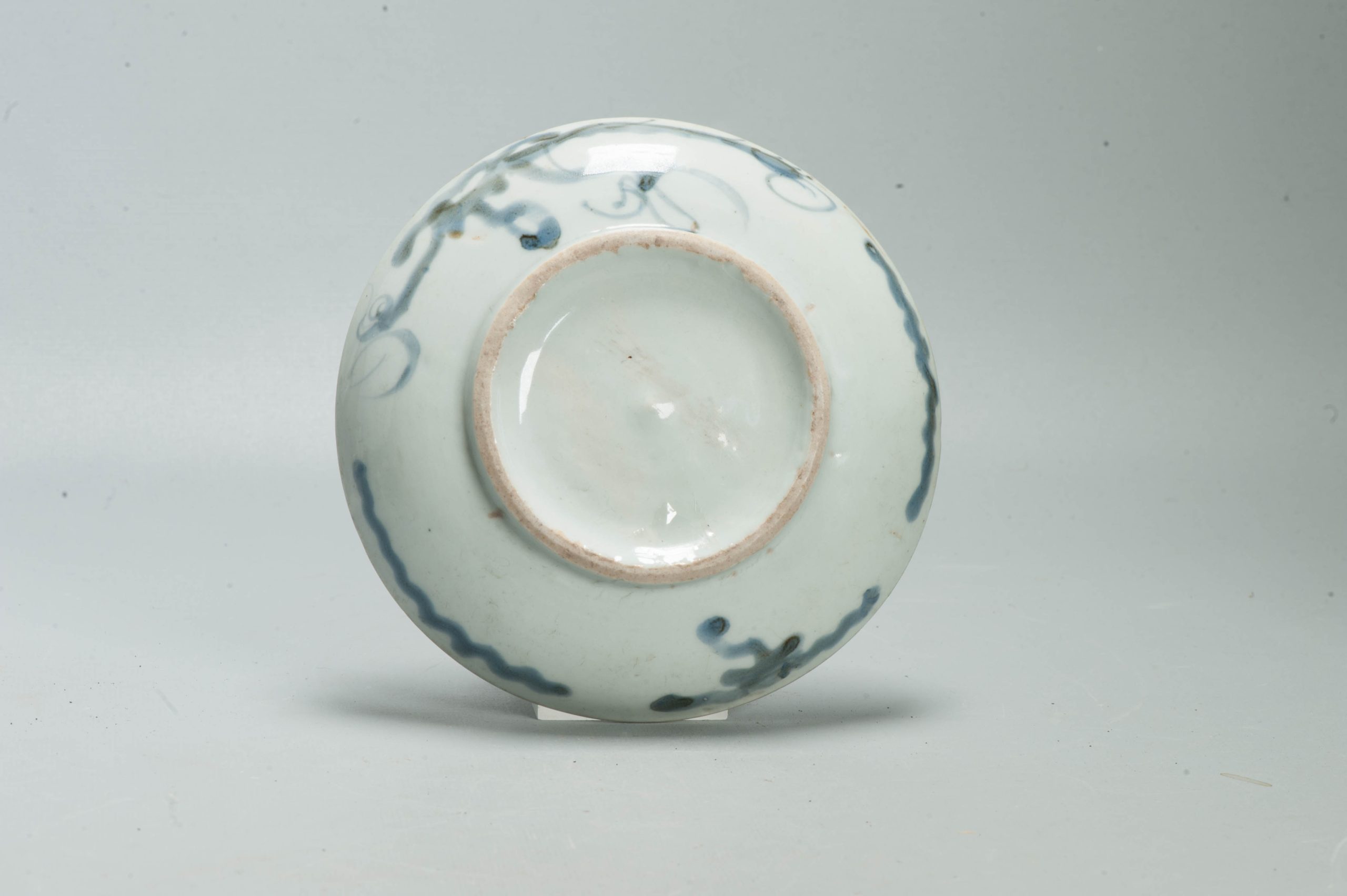 Antique Chinese Ming Dynasty Dehua Blue White Porcelain Dragon Dish Plate Fujian - 图片 3