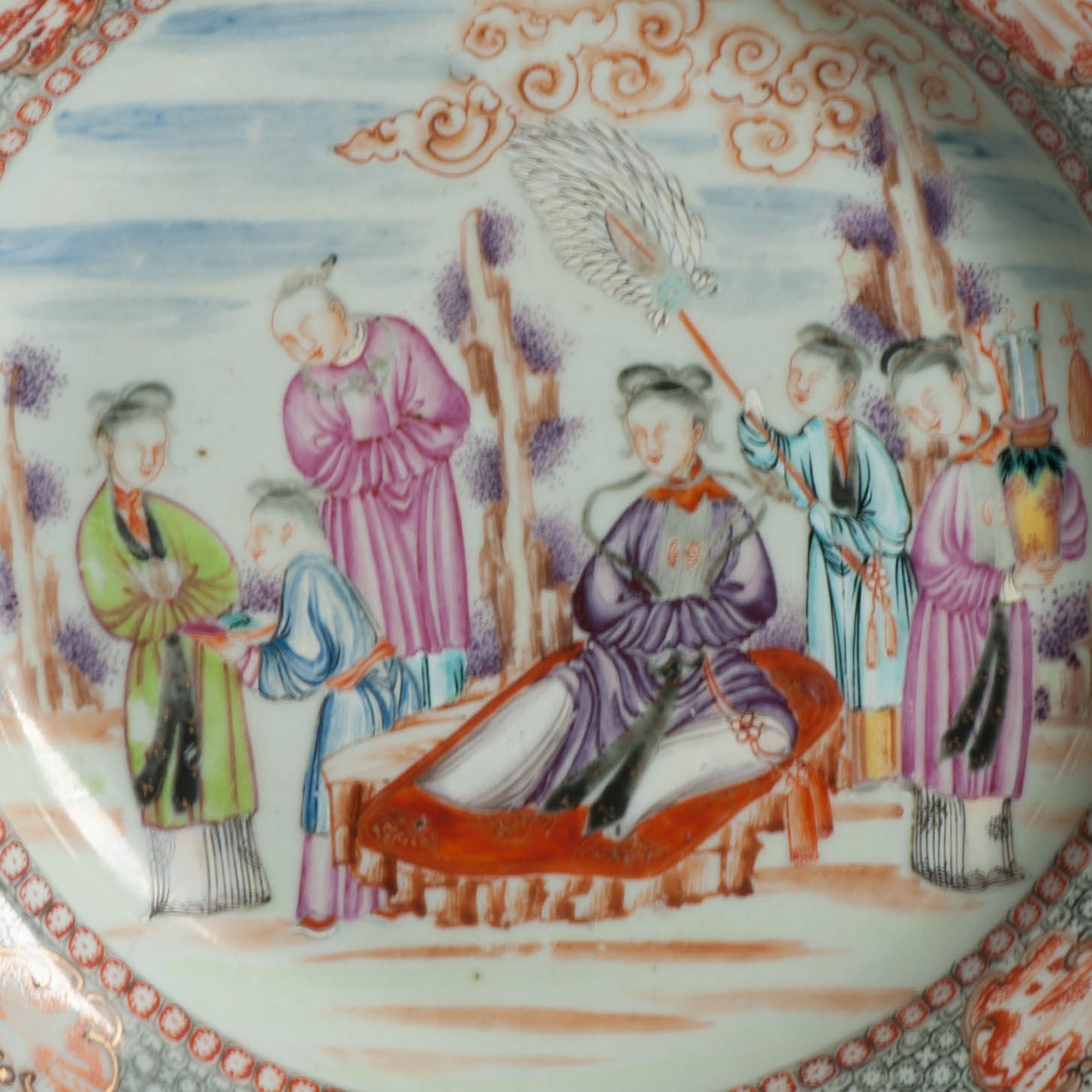 Antique 1740 Chinese Porcelain Rose Plate Qianlong Period China Good Provenance - Image 3