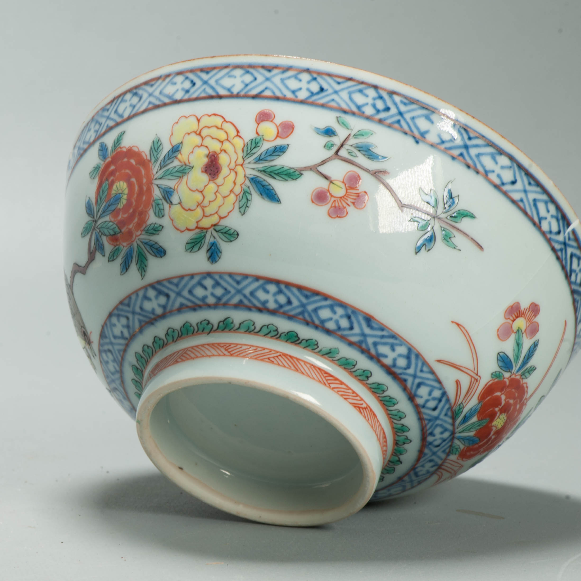Antique Kangxi Qing Chinese Porcelain Famille Rose Bowl European added Decoration - 图片 3