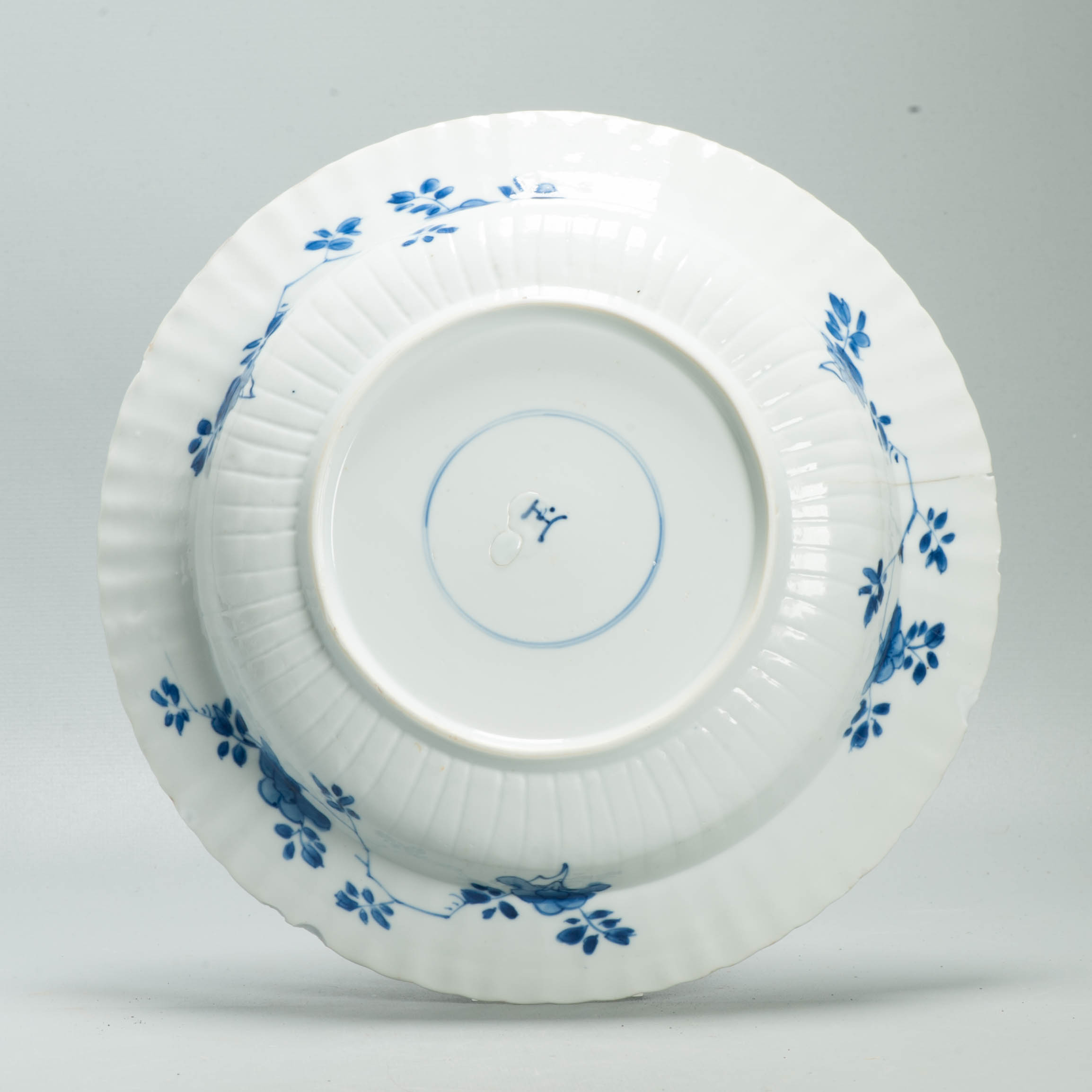 Very Rare Antique Chinese Kangxi Blue & White Porcelain Batavia City Dish - 图片 4