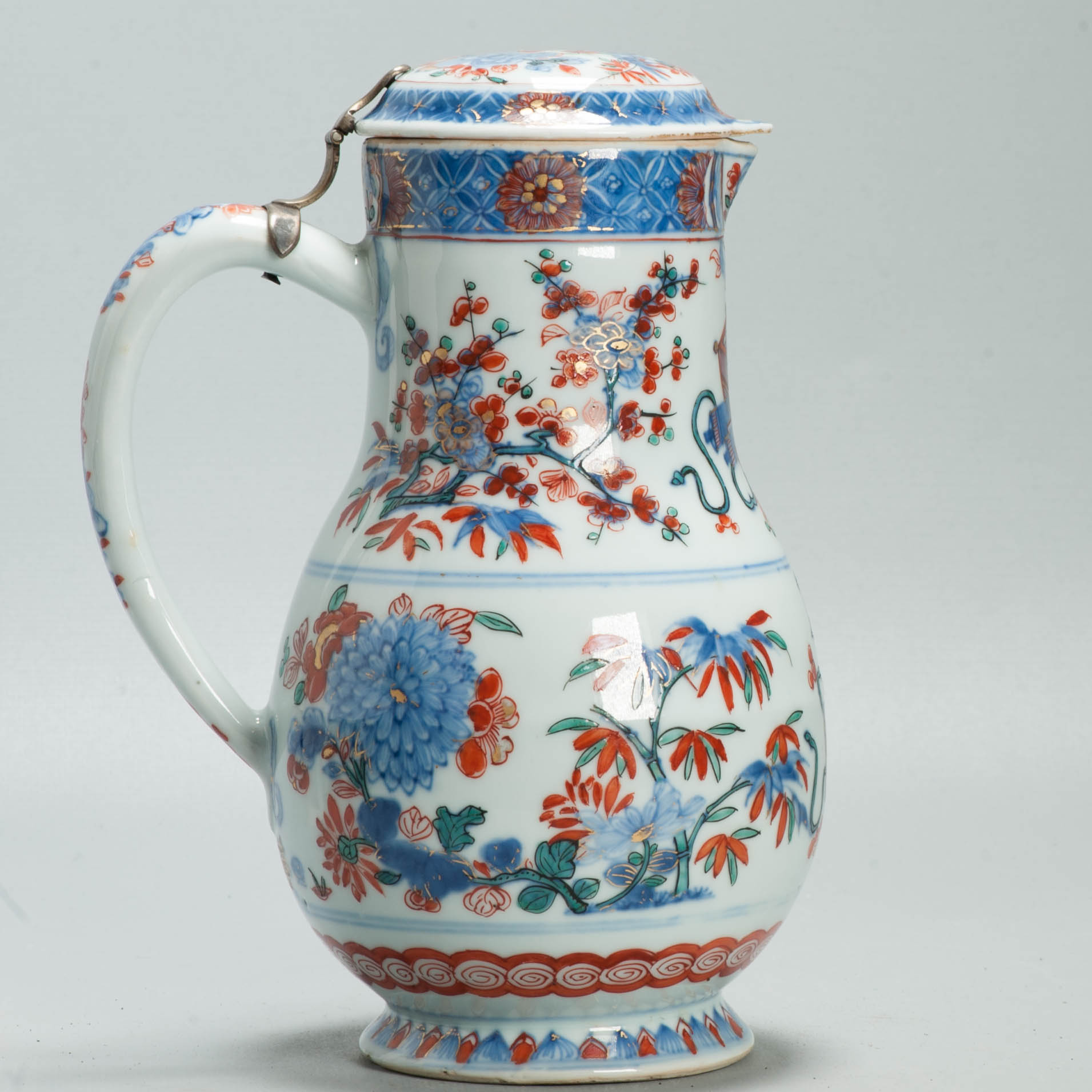 Antique Kangxi Qing Chinese Porcelain Ewer / Jug European added Decoration - Image 15