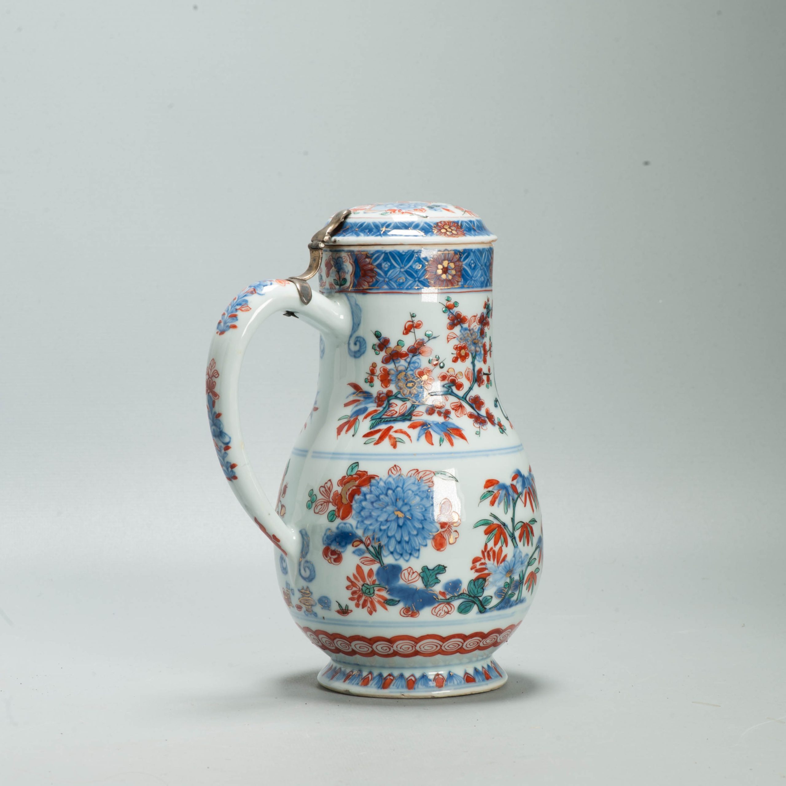 Antique Kangxi Qing Chinese Porcelain Ewer / Jug European added Decoration - Image 7