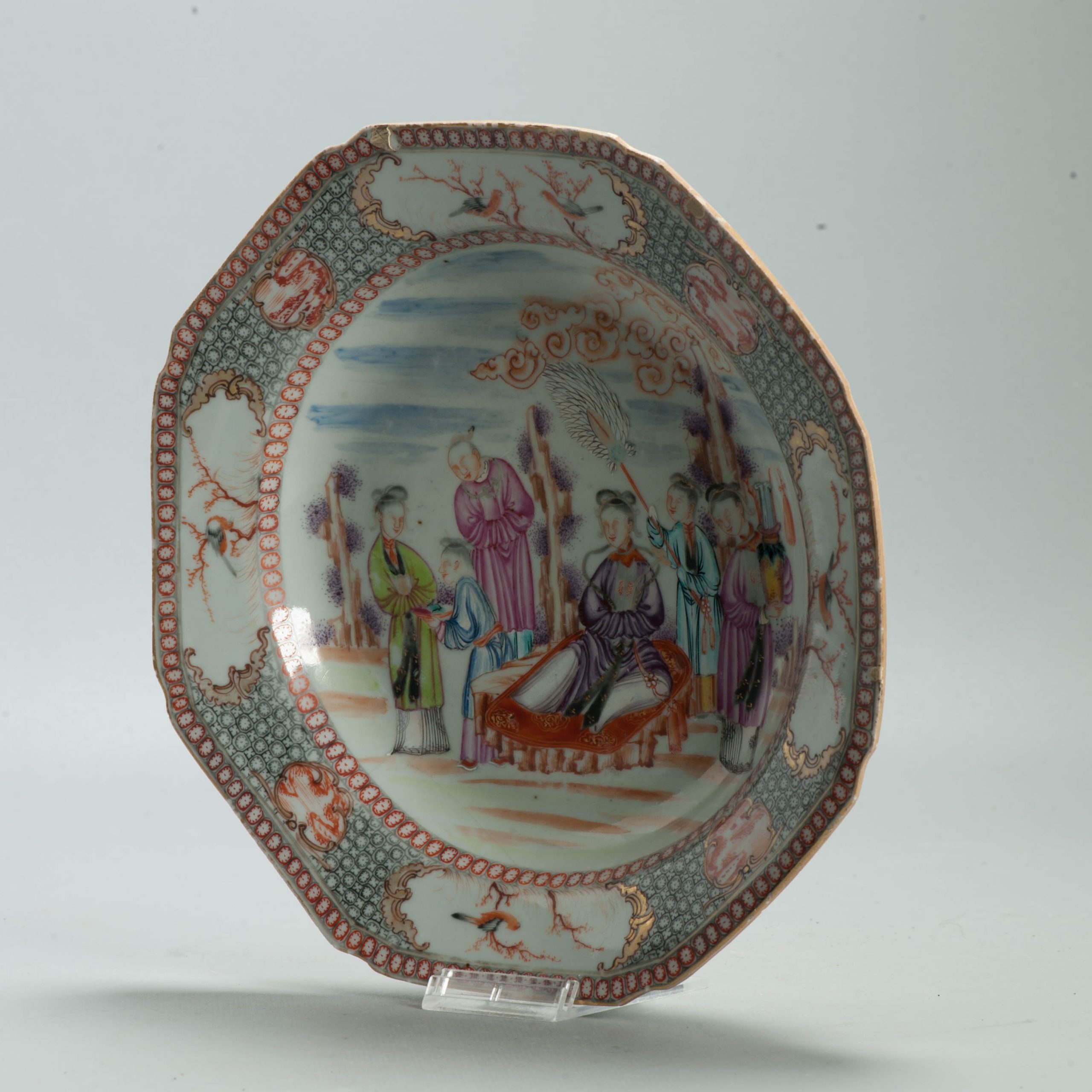 Antique 1740 Chinese Porcelain Rose Plate Qianlong Period China Good Provenance - Image 14