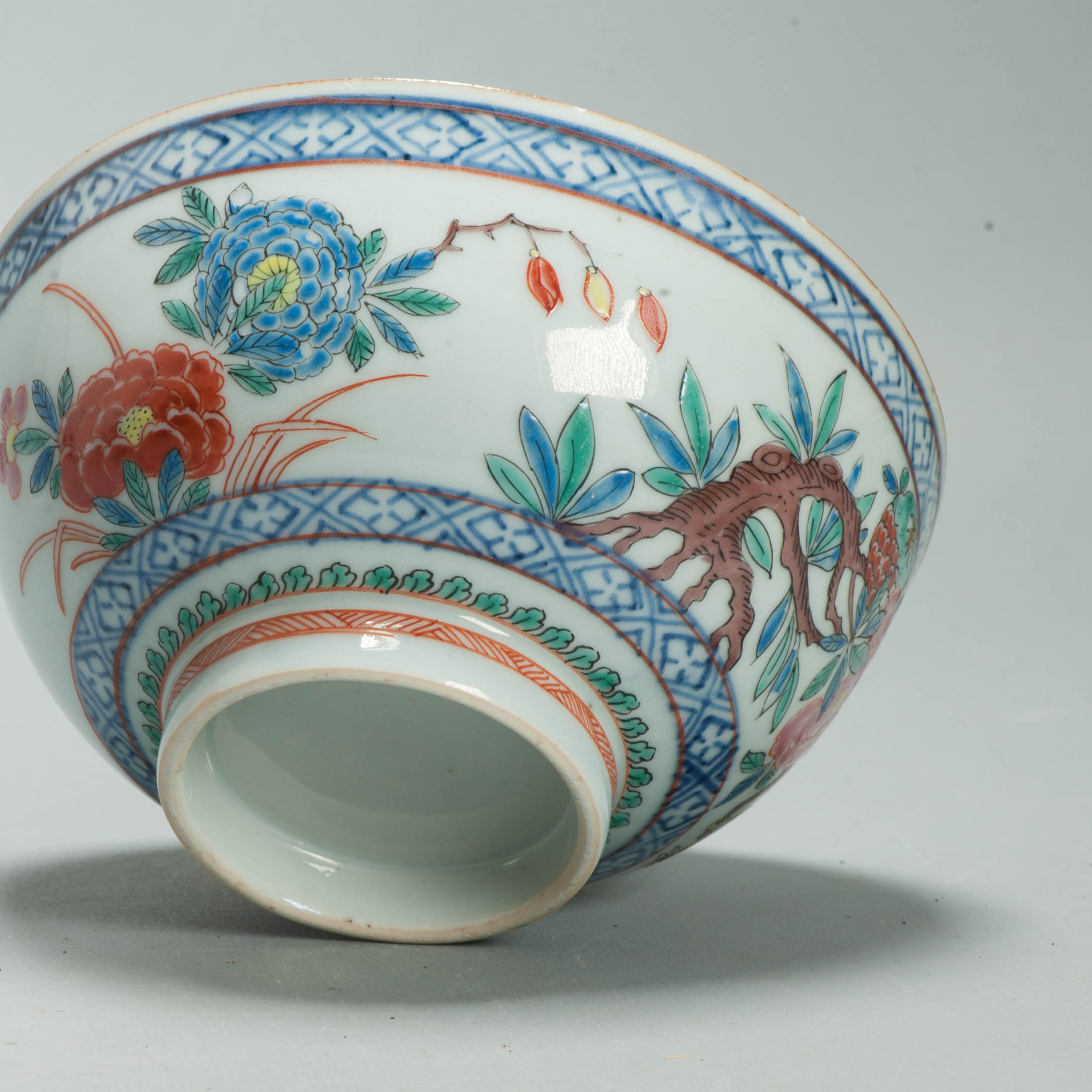 Antique Kangxi Qing Chinese Porcelain Famille Rose Bowl European added Decoration - 图片 9