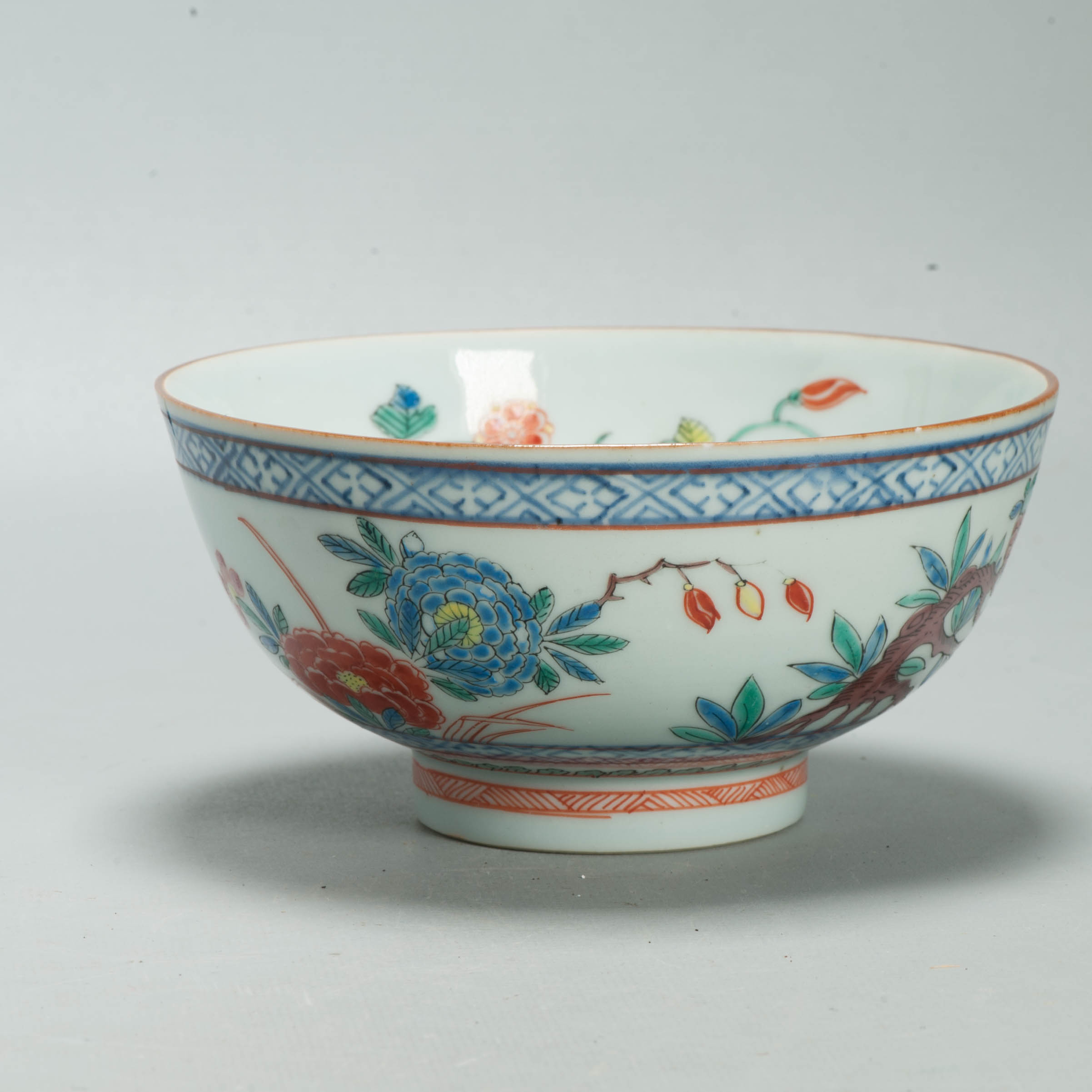 Antique Kangxi Qing Chinese Porcelain Famille Rose Bowl European added Decoration - 图片 21