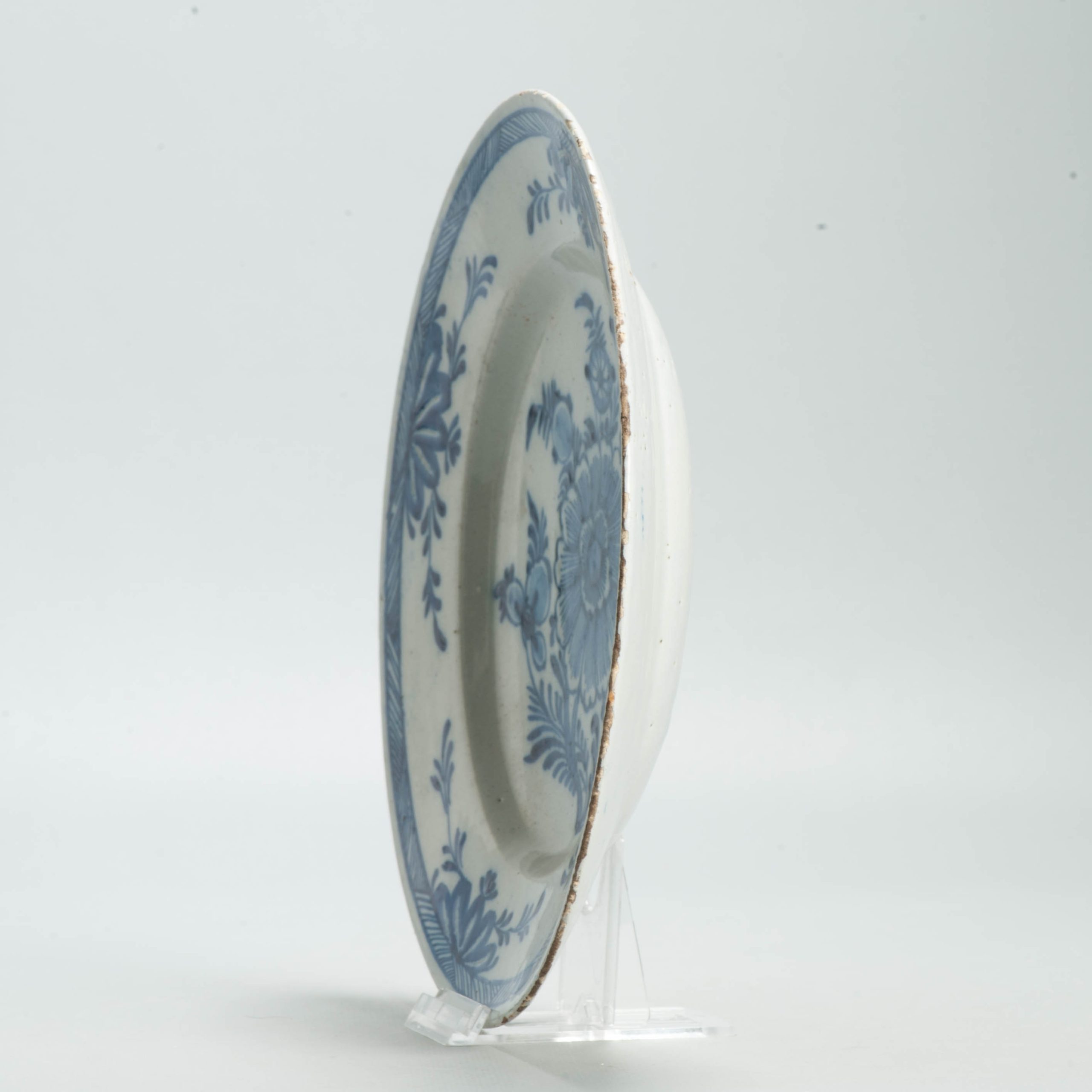 Antique Floral Beautifull Delftware plate 18th century Delft Rare - 图片 11