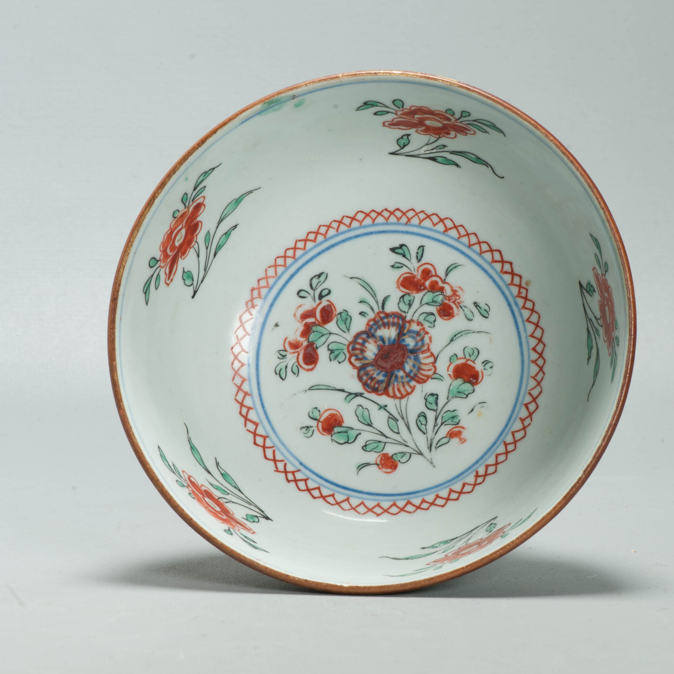 Antique Dutch-decorated Chinese Landscape Topography Bowl, circa 1730-1740 - Image 15
