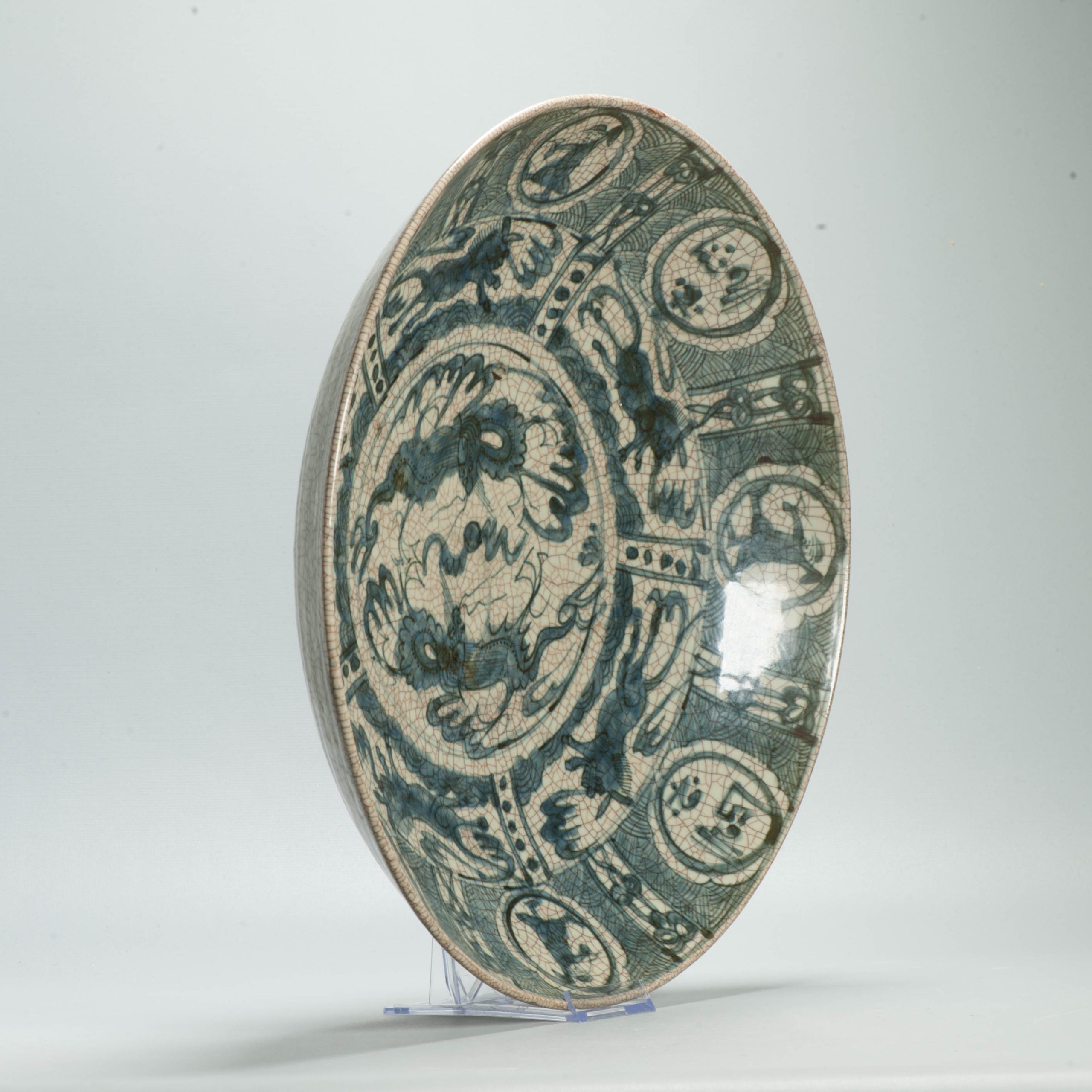 Antique Chinese 16/17C Chinese Porcelain Dish Swatow landscape Islamic Market - 图片 3