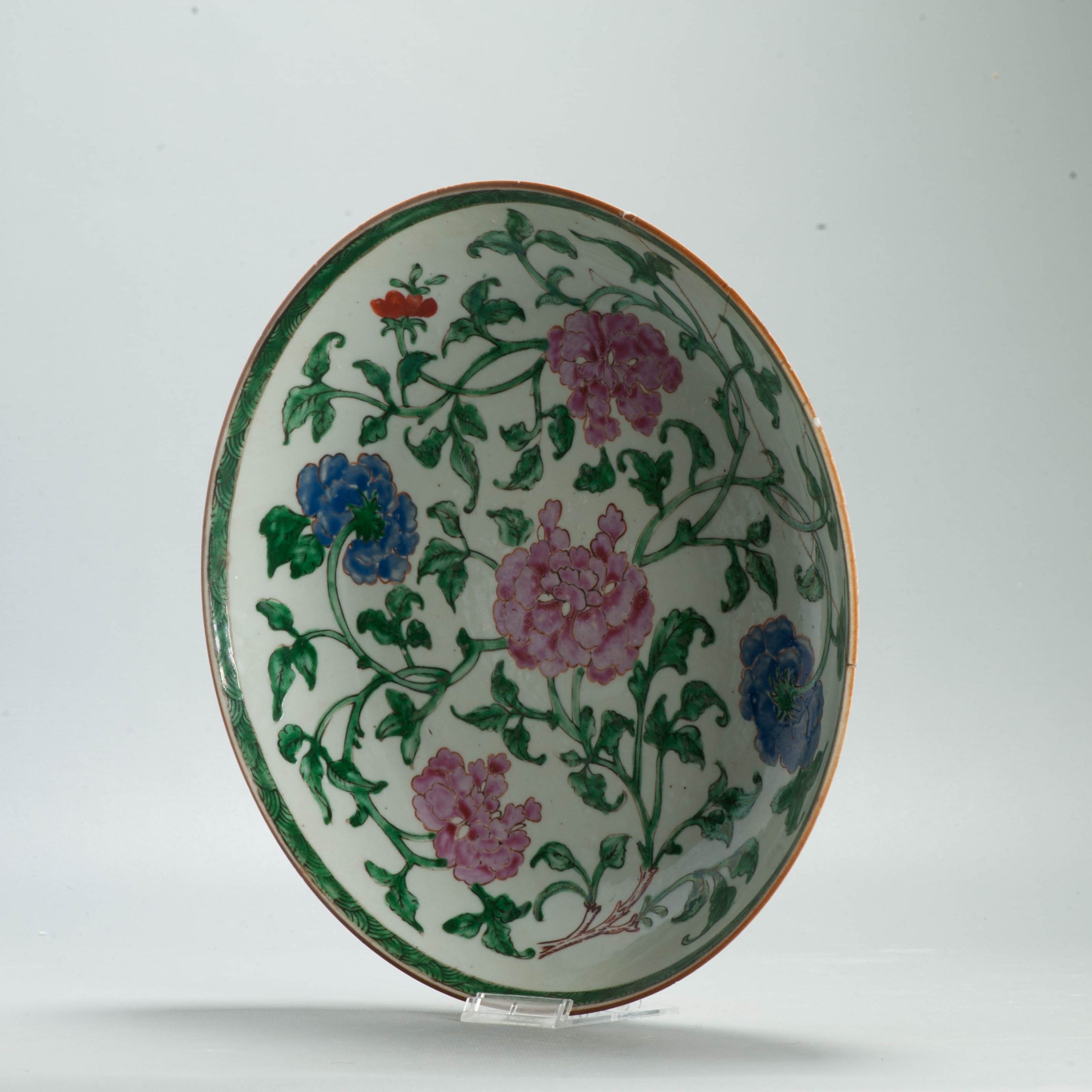Antique 18C Qianlong period Chinese Porcelain SE Asia Famille Rose Plate - Image 13