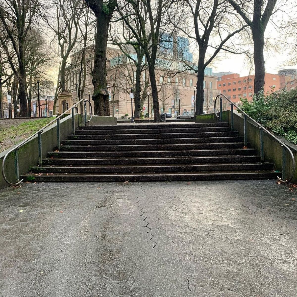 Image for skate spot South Park Blocks 9 Stair Rail