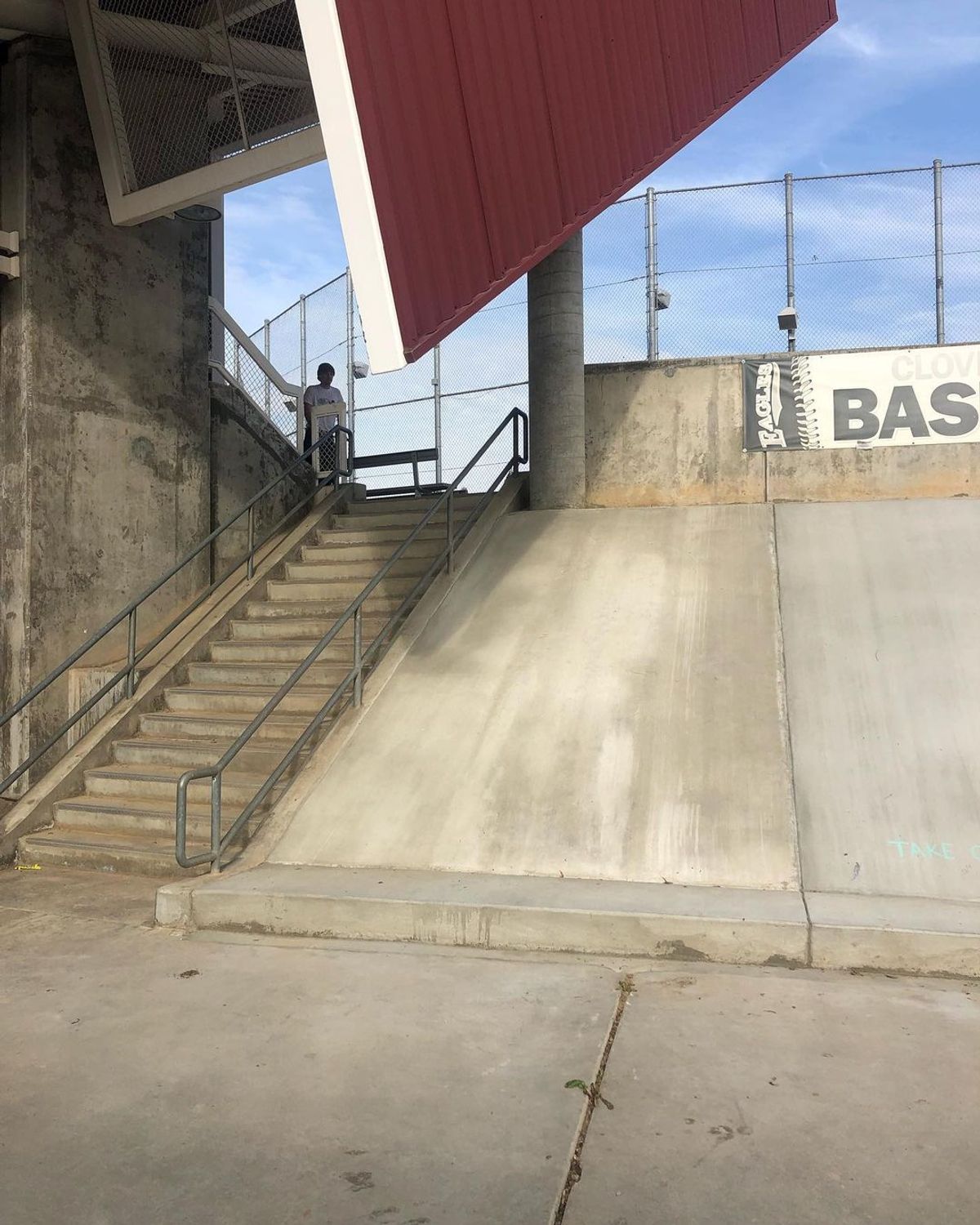 Image for skate spot Clovis West High School - Over Rail Into Bank