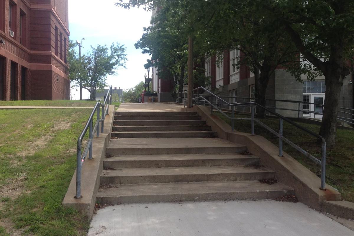 Image for skate spot Somerville High School Double Set Rail