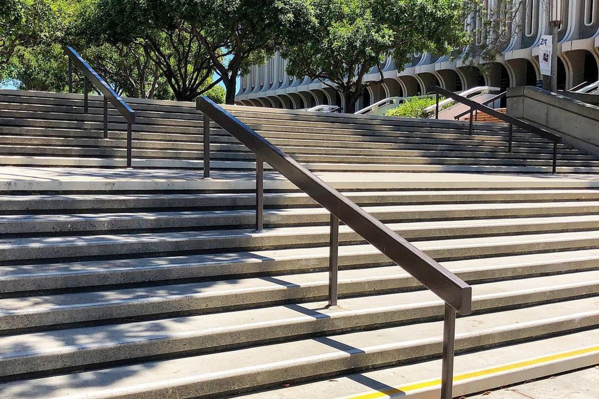 Image for skate spot UCI Library 9 Stair Rails