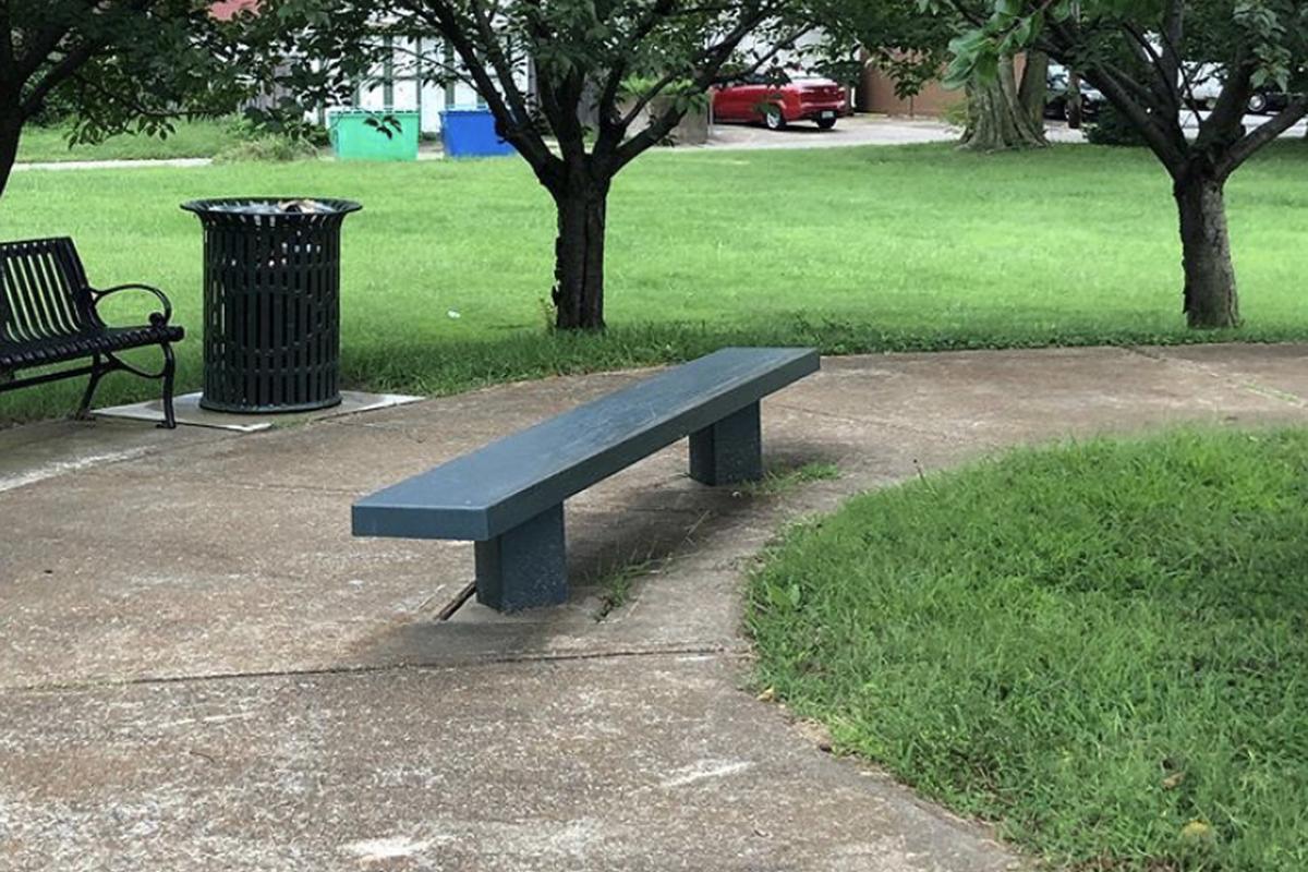 Image for skate spot Cemetery Metal Bench