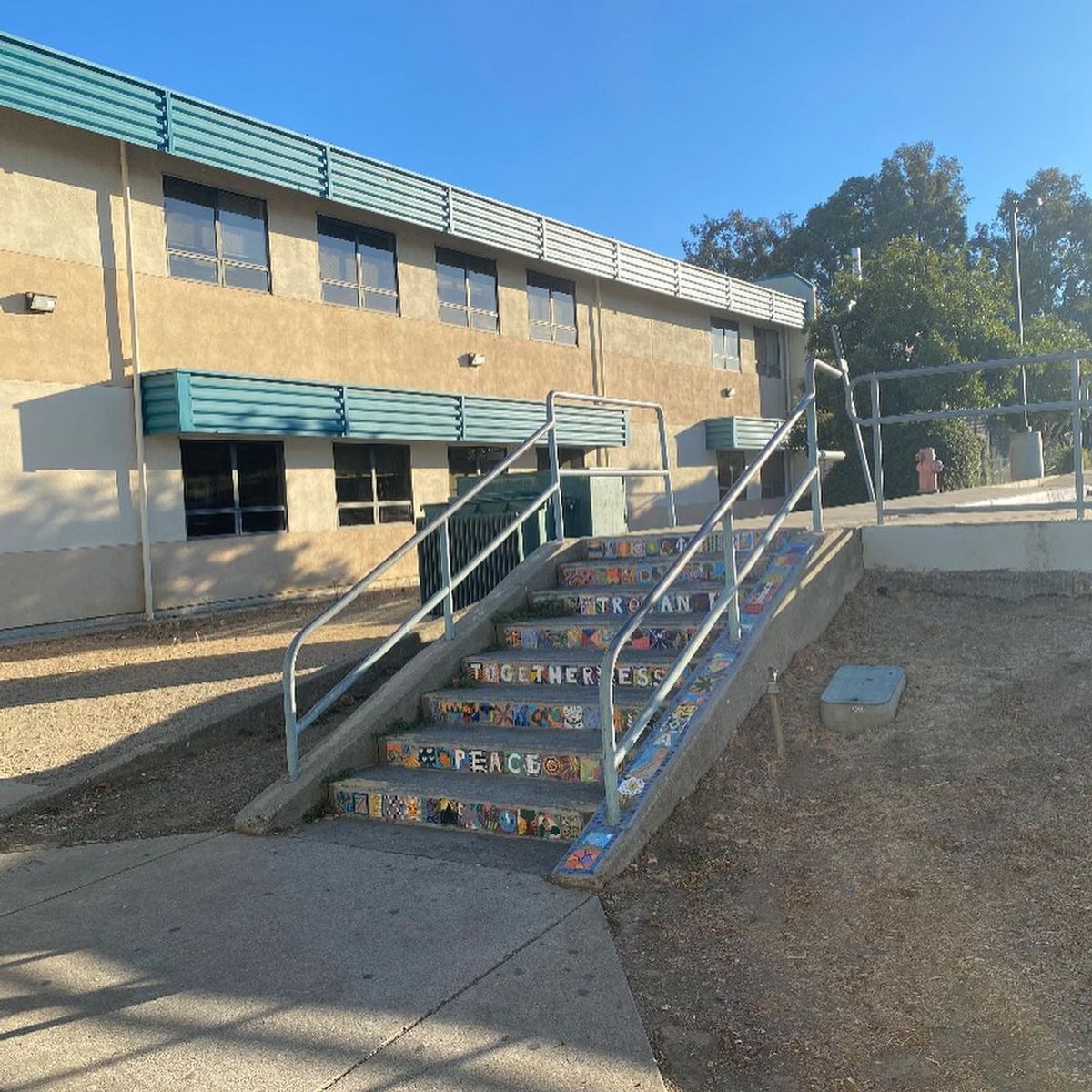 Castro Valley High School 8 Stair Rail Findskatespots 3468