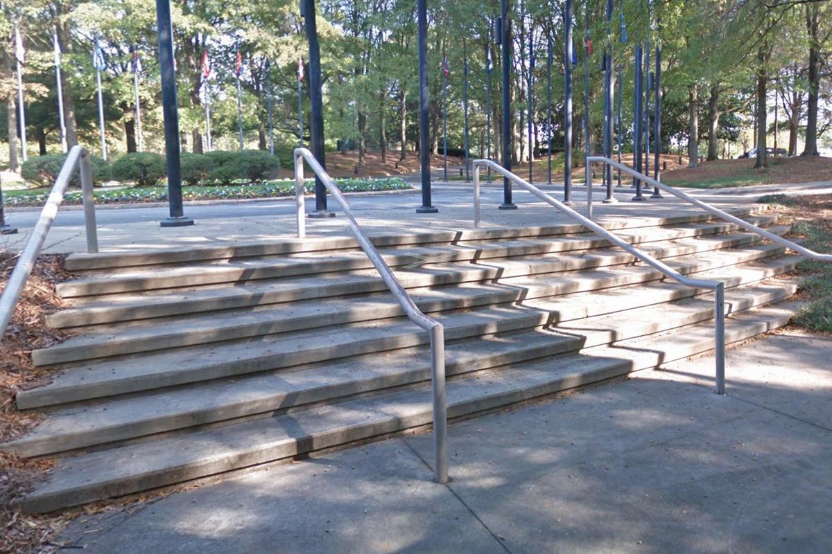 Image for skate spot 7 Stair Kinked Rail