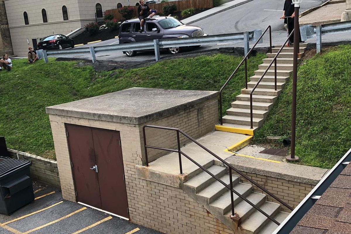 Image for skate spot Altoona Cathedral Rail To Roof Drop