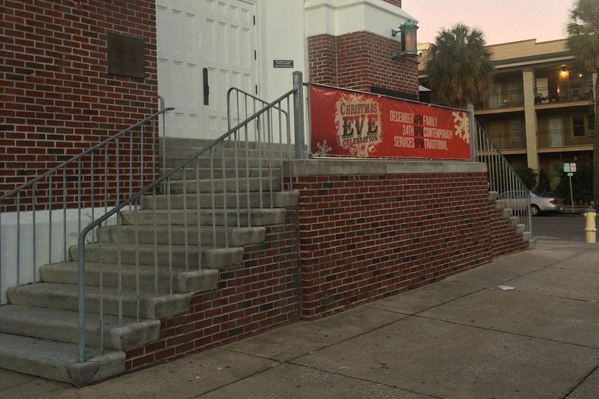 Image for skate spot First United Methodist Church 9 Stair Rails