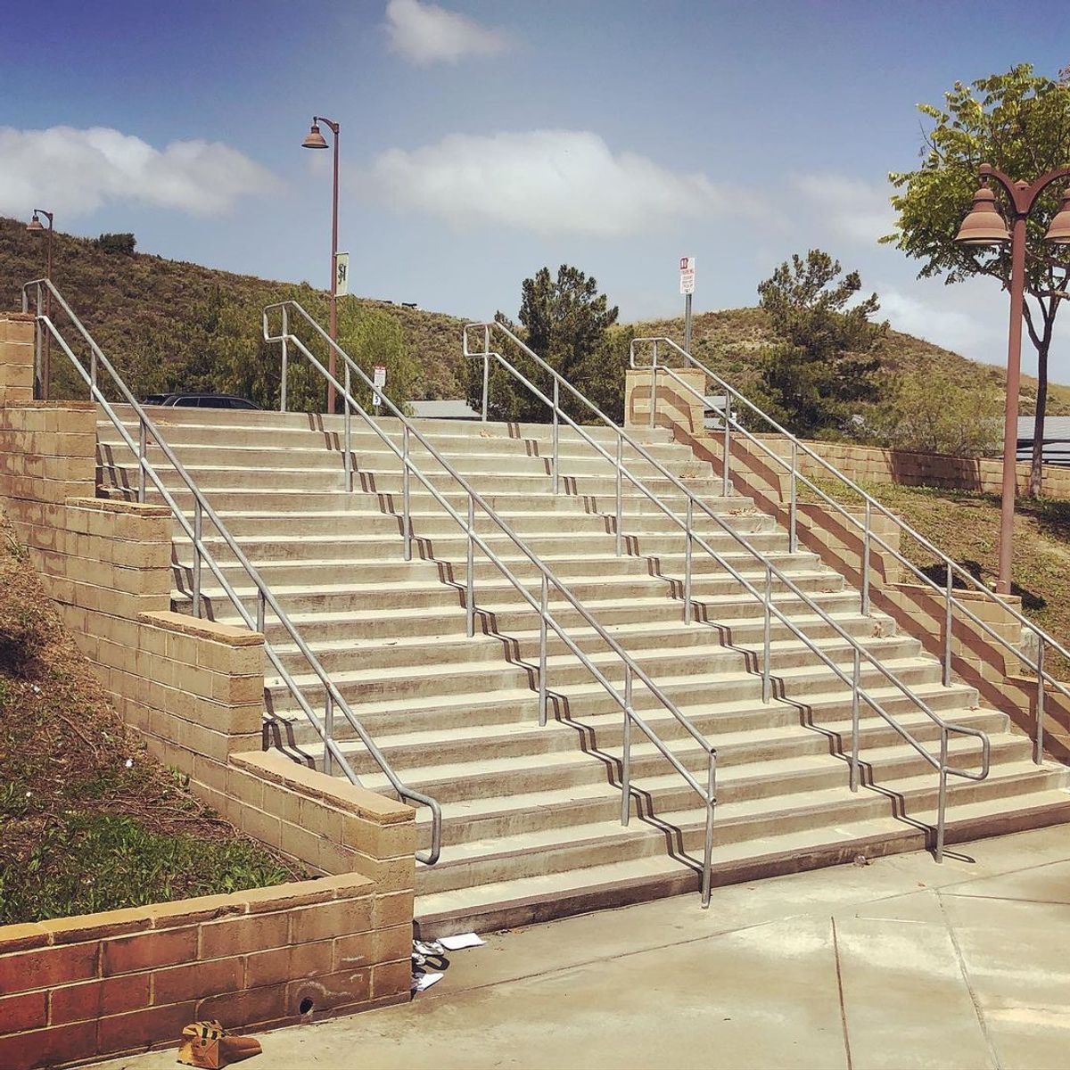 San Juan Hills High School - 18 Stair Rail - FindSkateSpots San Juan Hills High School - 18 Stair Rail - FindSkateSpots