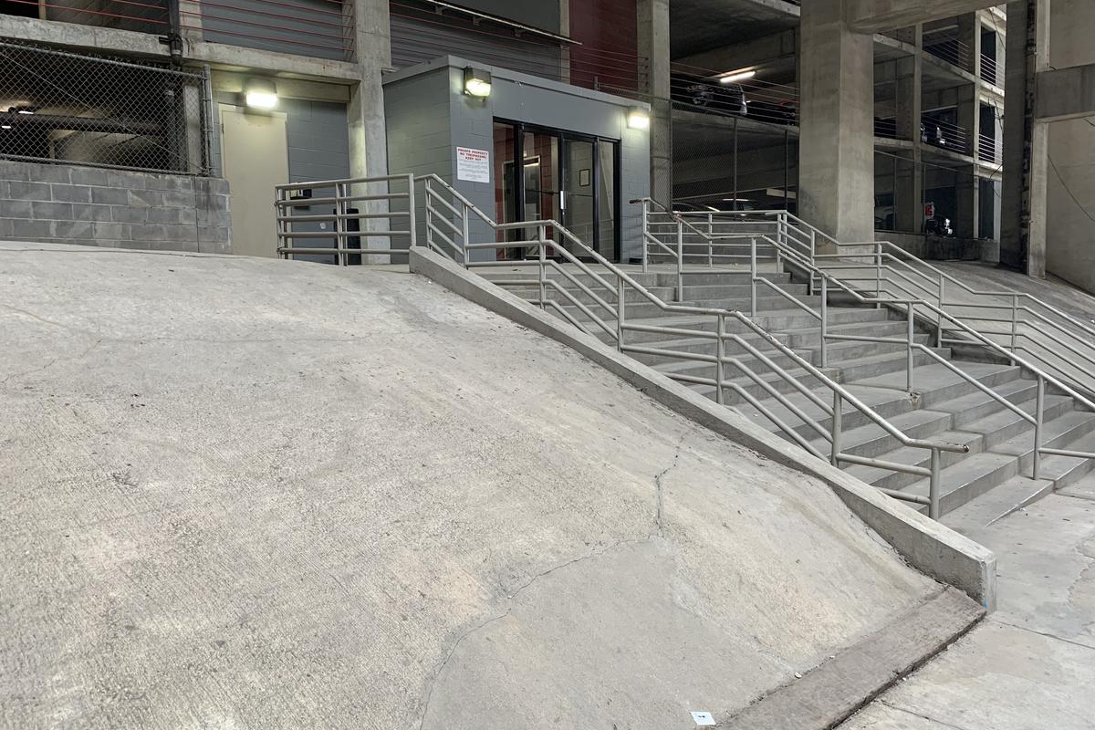 Image for skate spot Over Rail Into Bank