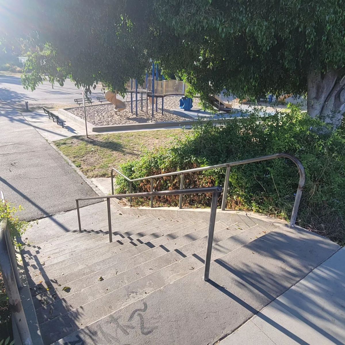 Image for skate spot Boyle Heights Park - 14 Stair Rail