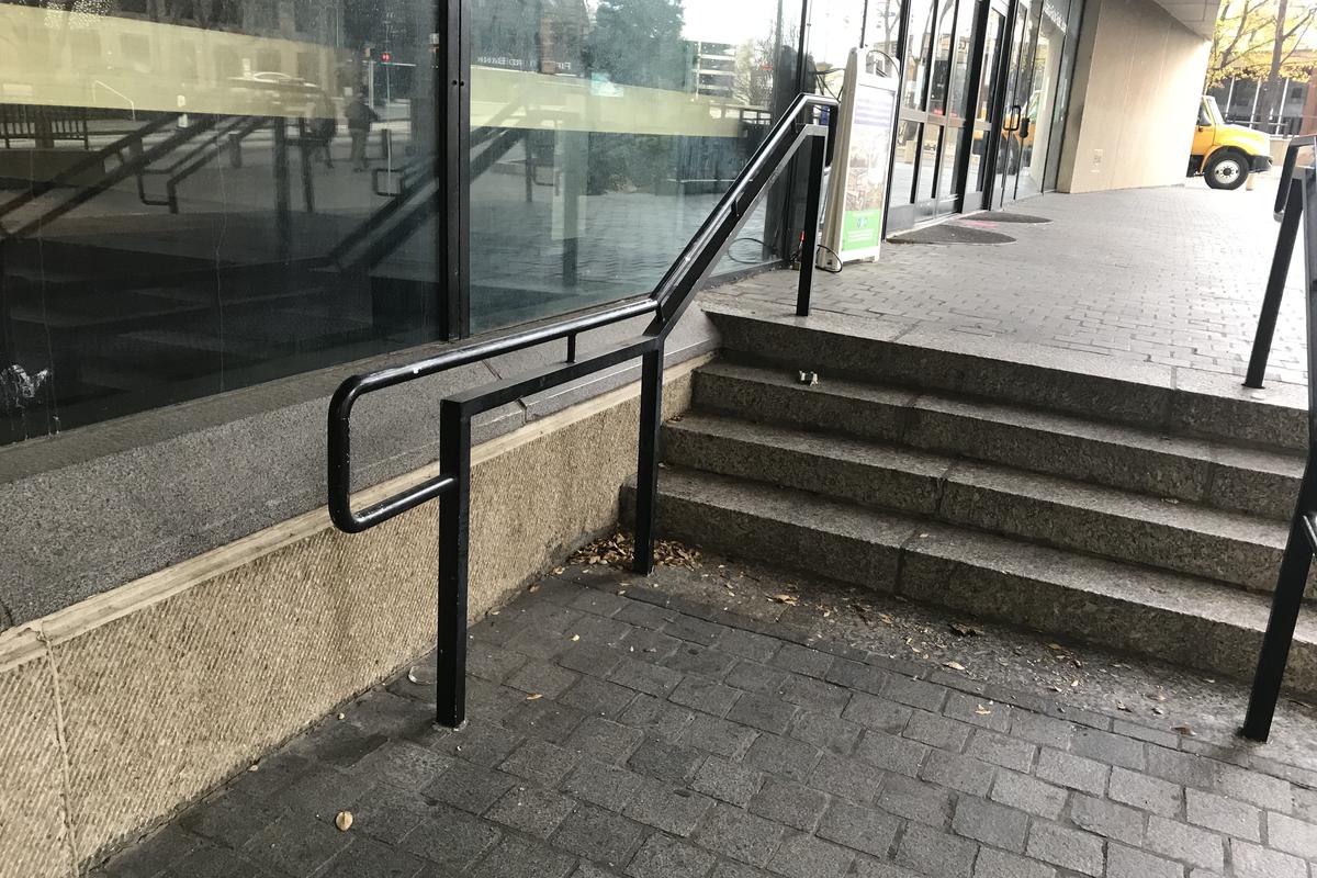 Image for skate spot Central Library 4 Stair Out Rail