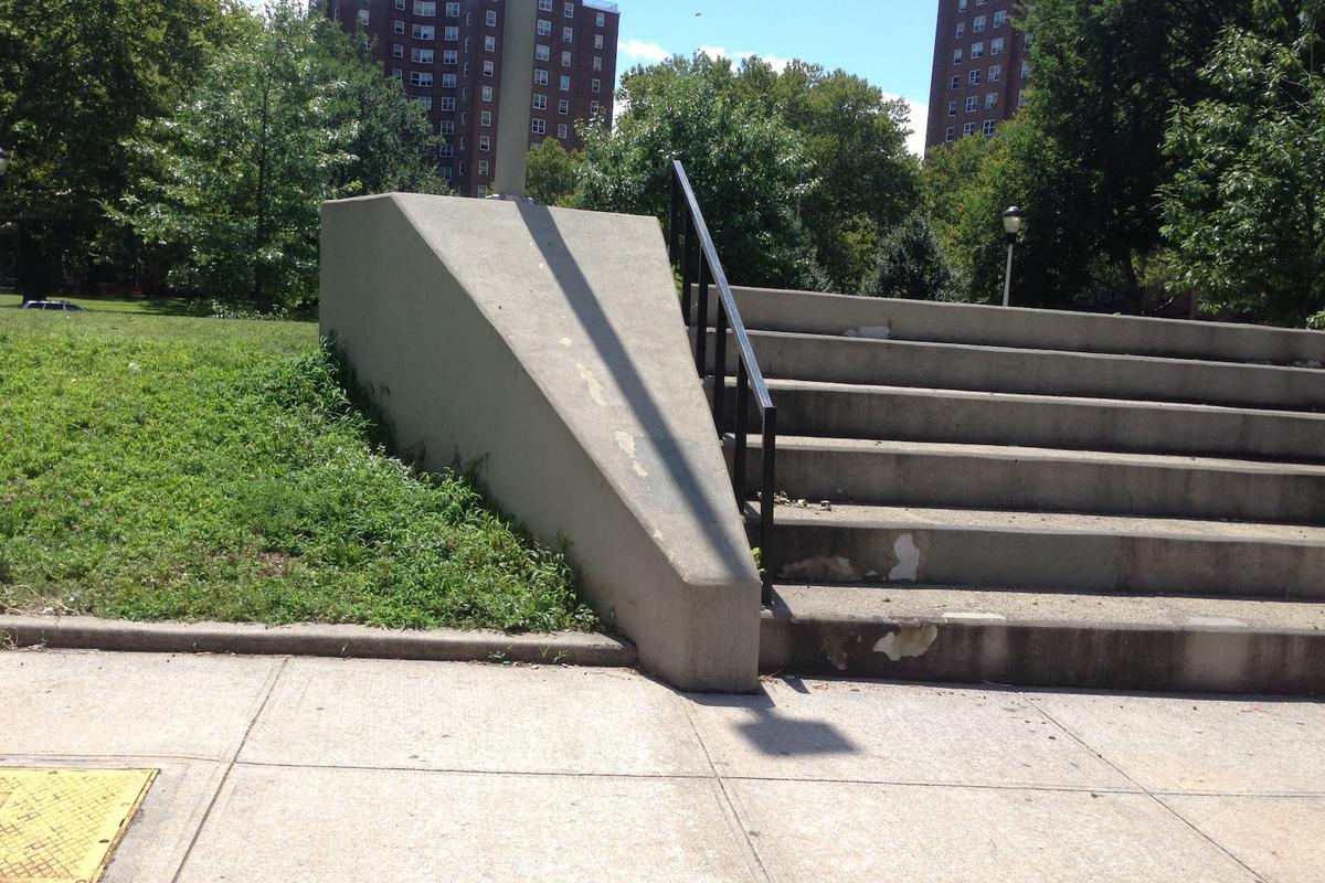 Image for skate spot Over Rail Into Bank