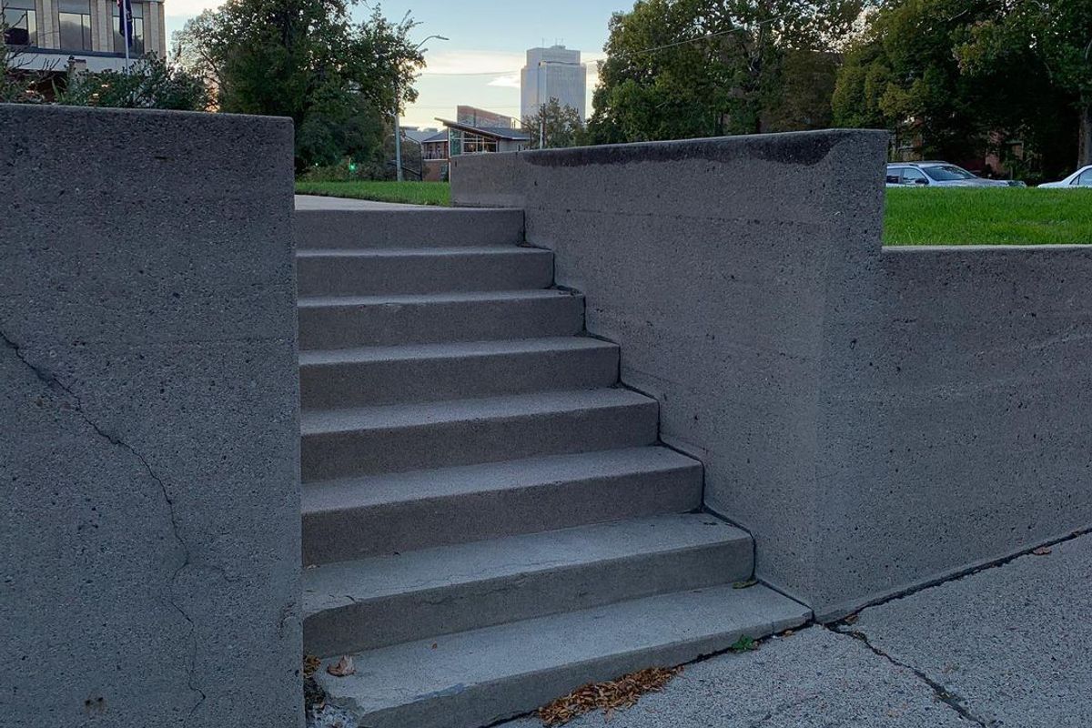 Image for skate spot District Library Media Center 8 Stair Out Ledge