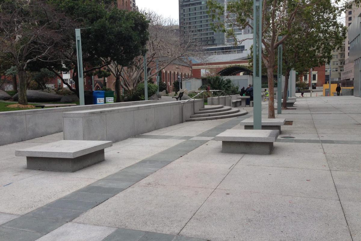 Image for skate spot Yerba Buena Gardens Square Ledges