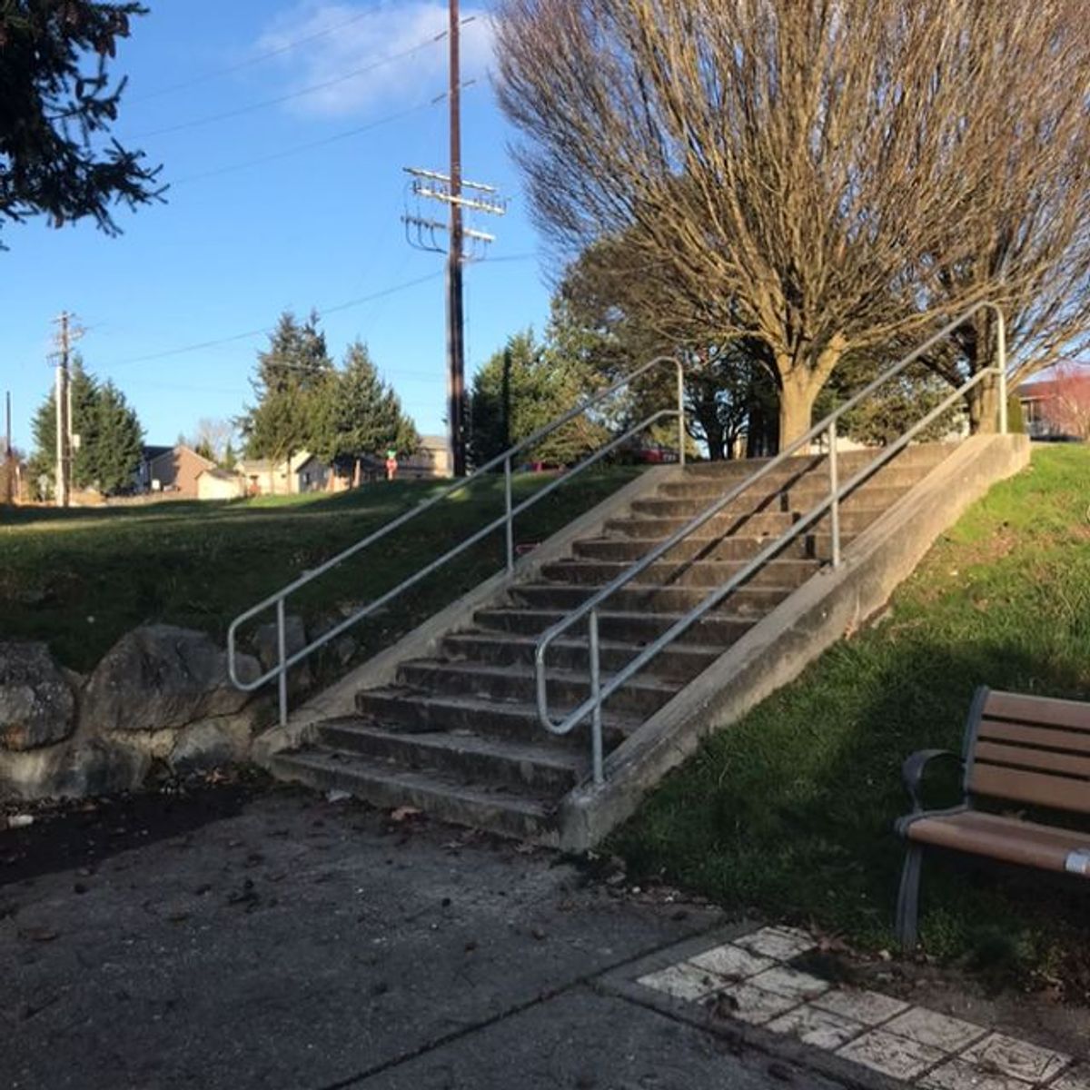 Image for skate spot Wiggums Hollow Park 13 Stair Rail