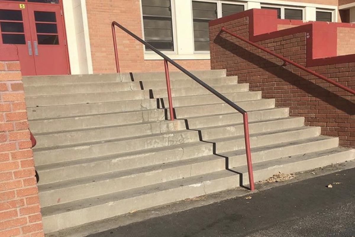 Image for skate spot Merrill Middle School 10 Stair Rail