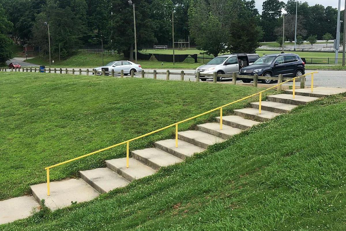 Image for skate spot Smith Complex Ballfield Long 12 Stair Rail