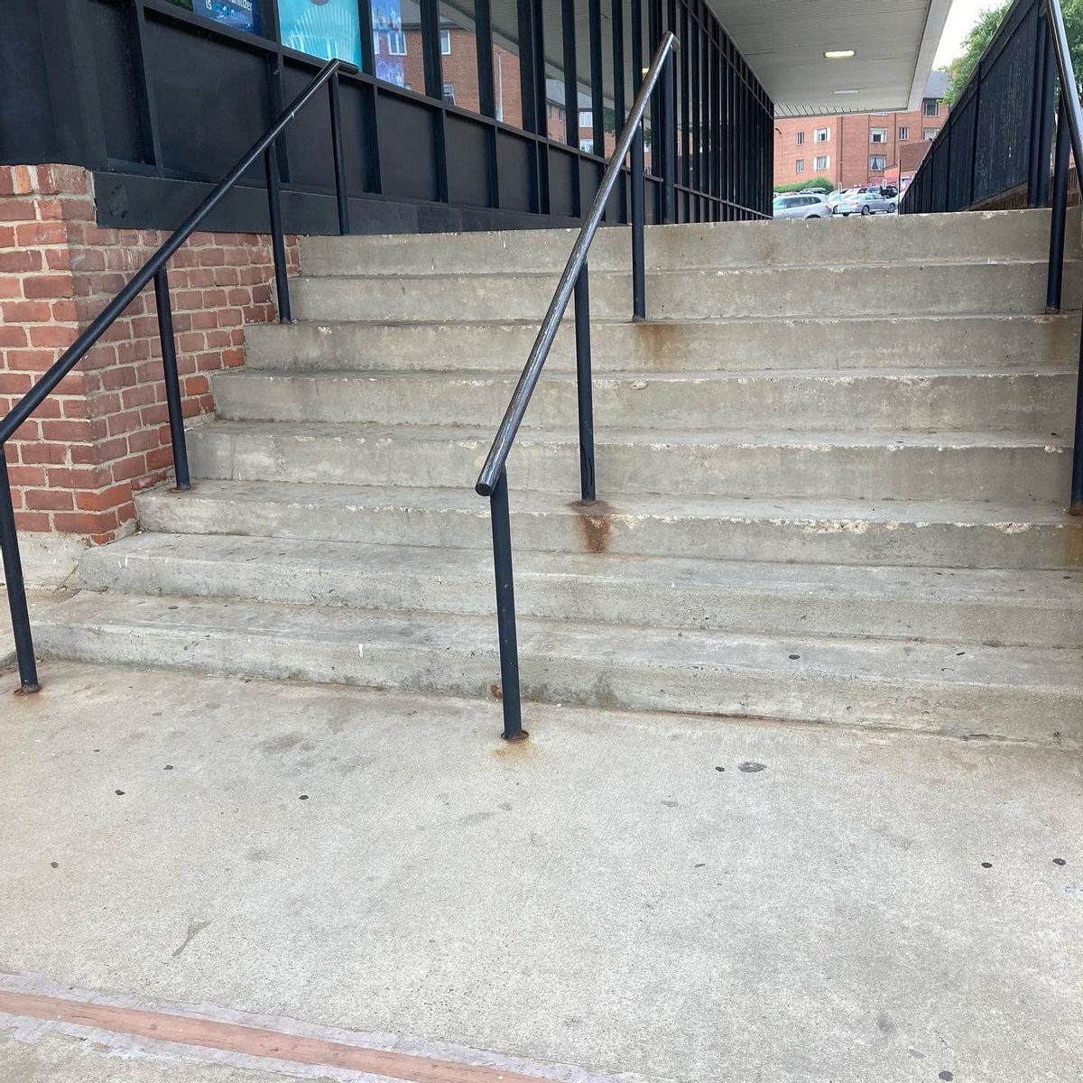 Image for skate spot Westbard Square - 8 Stair Rail / Gap To Hubba