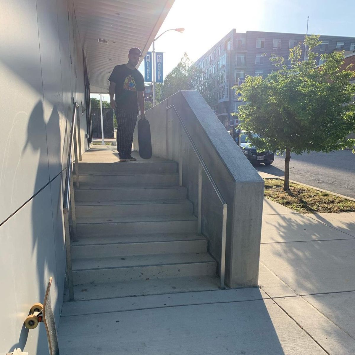 Image for skate spot The University of Baltimore - 7 Stair Hubba