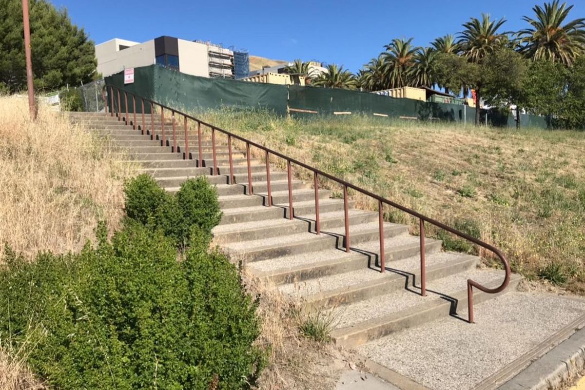 Image for skate spot Ohlone College 21 Stair Rail